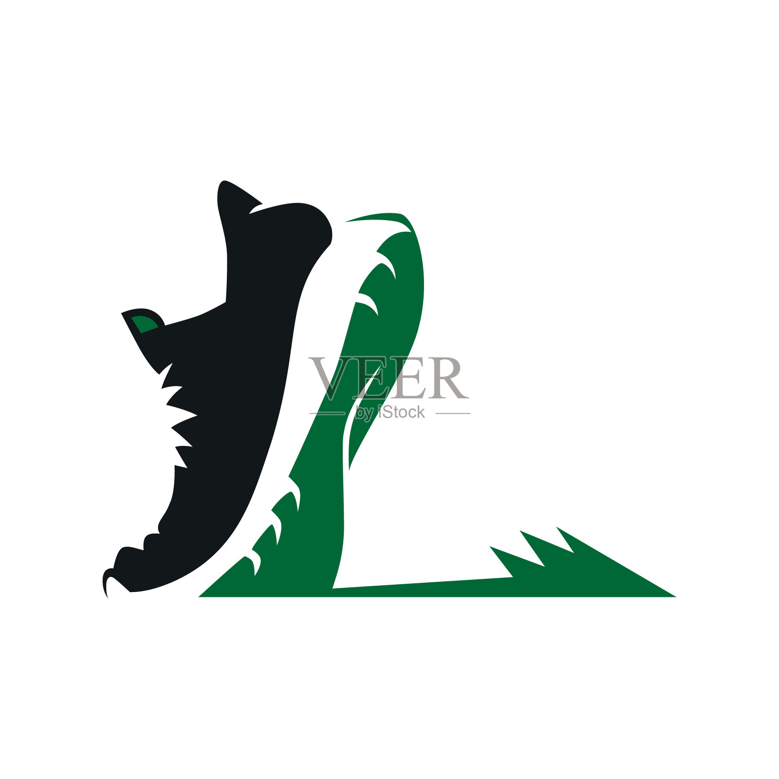 跑鞋上的草标志上的白色背景插画图片素材