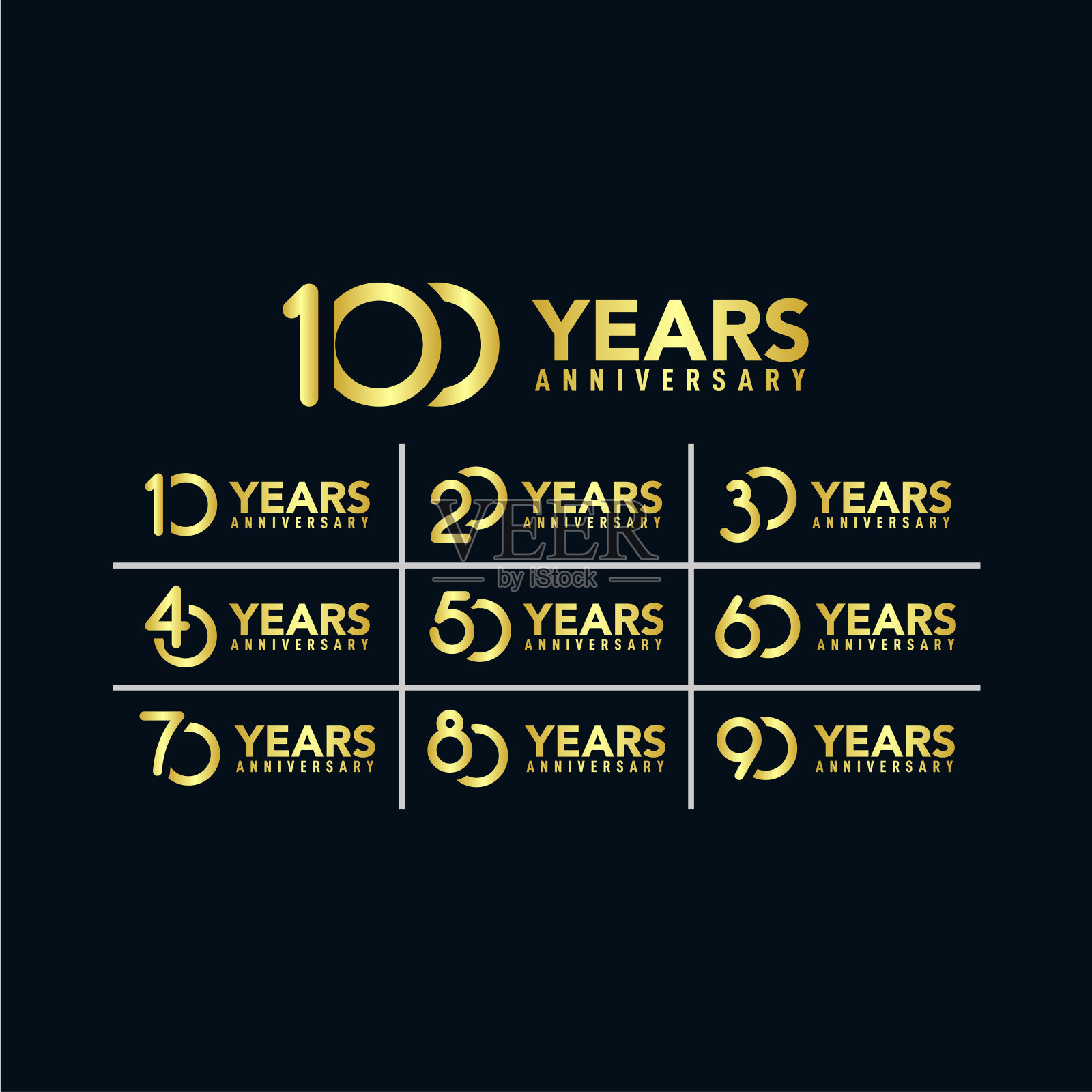 100集百年金雅设计插画图片素材