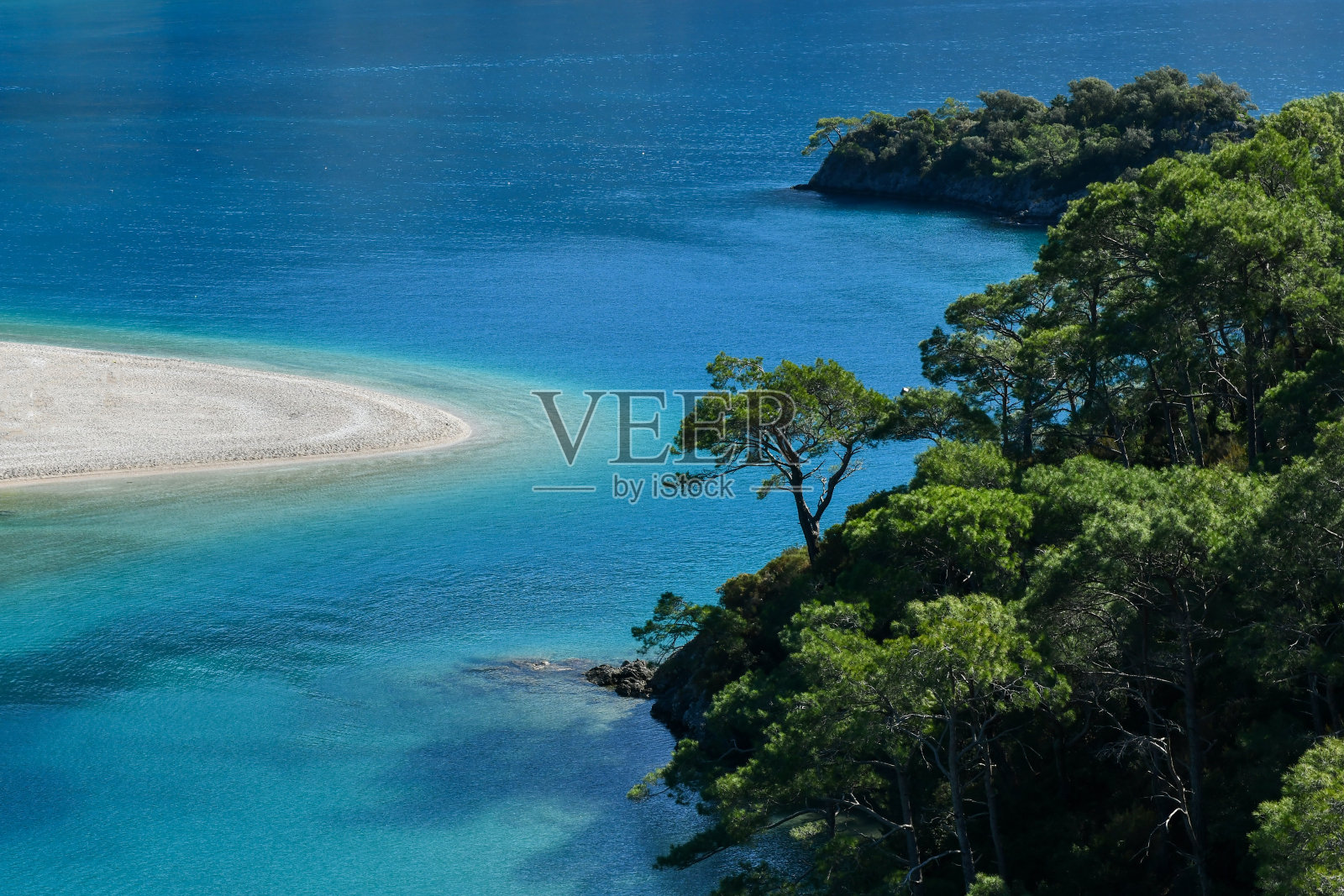 Oludeniz海滩。来自土耳其的Oludeniz海滩。照片摄影图片