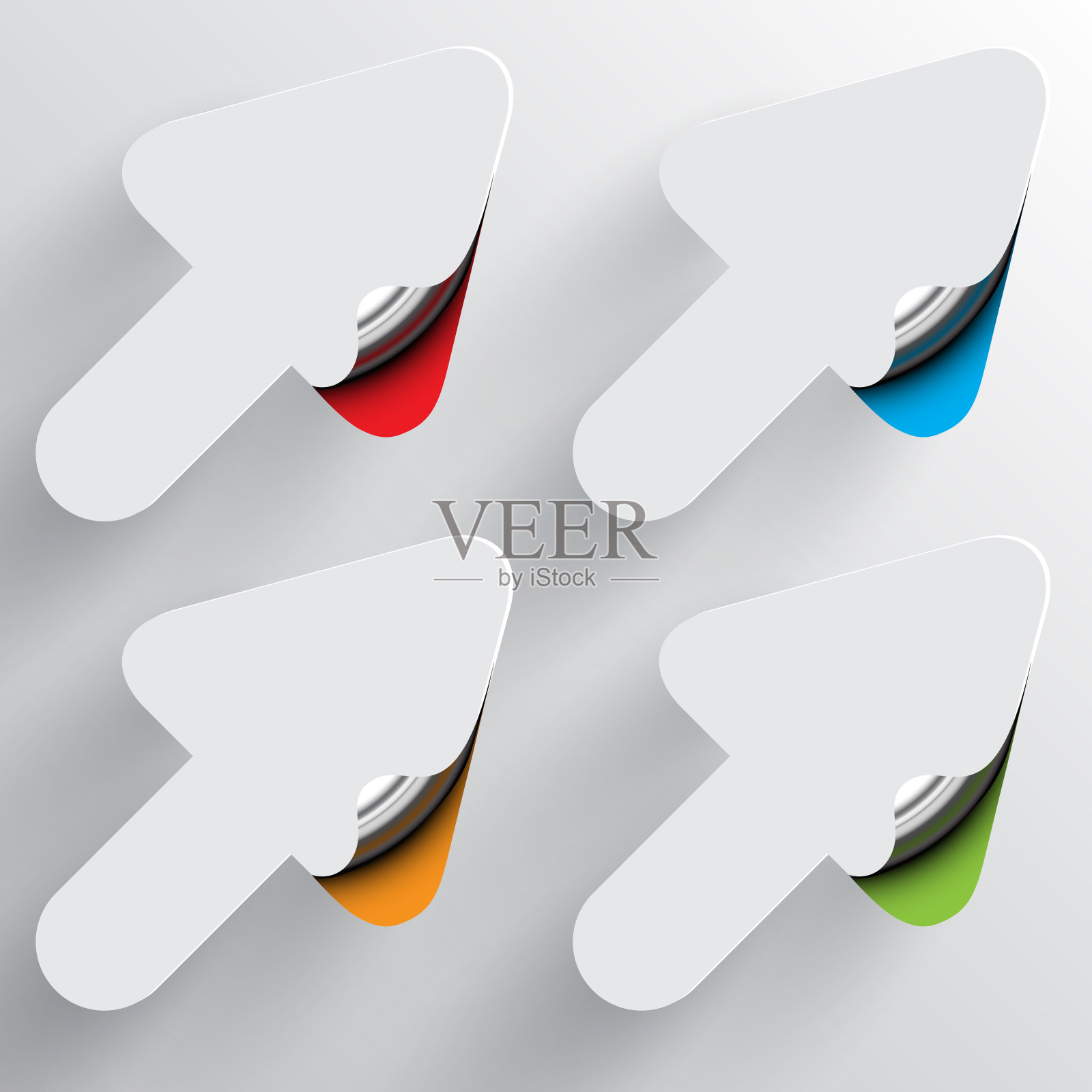 白色箭头矢量图设计元素图片