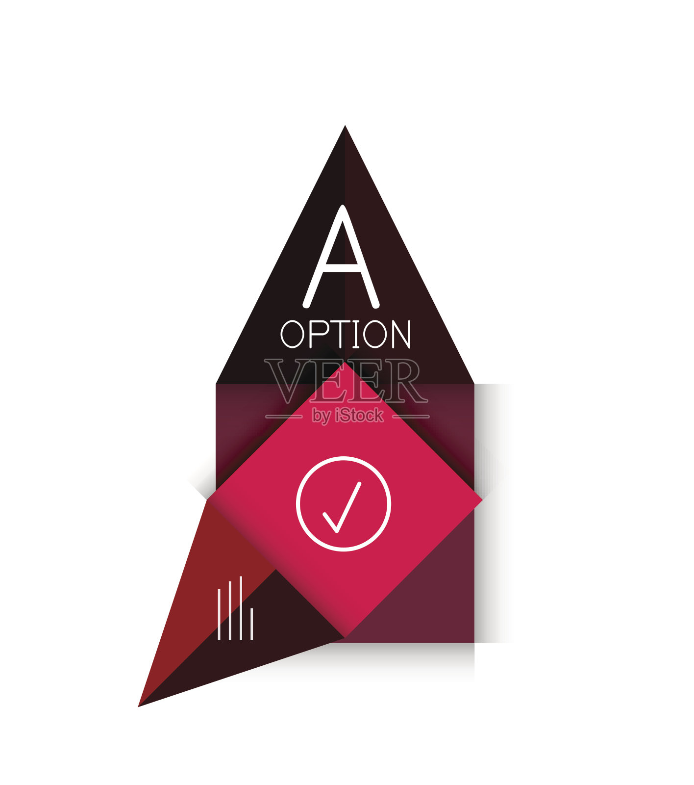 矢量彩色纸箭头设计模板插画图片素材