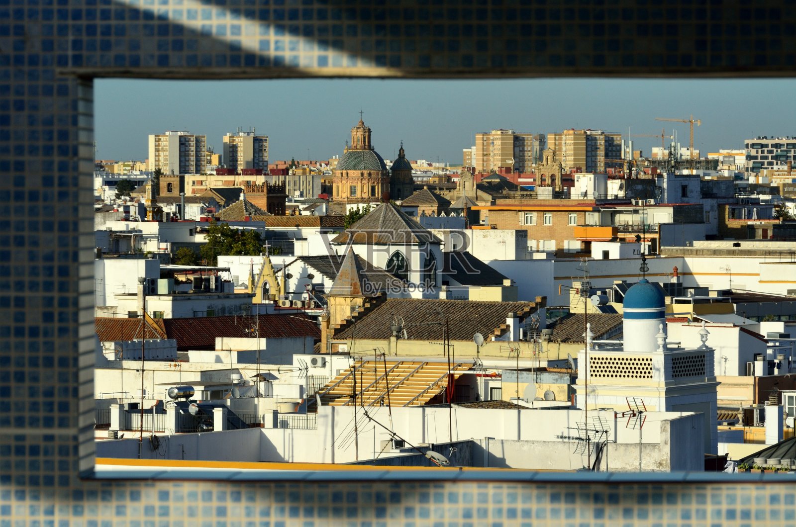 塞维利亚屋顶照片摄影图片