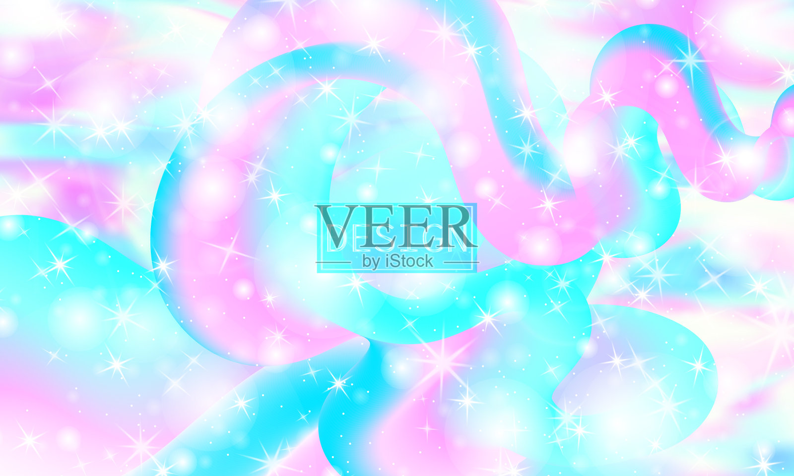 彩虹独角兽。向量。幻想宇宙插画图片素材