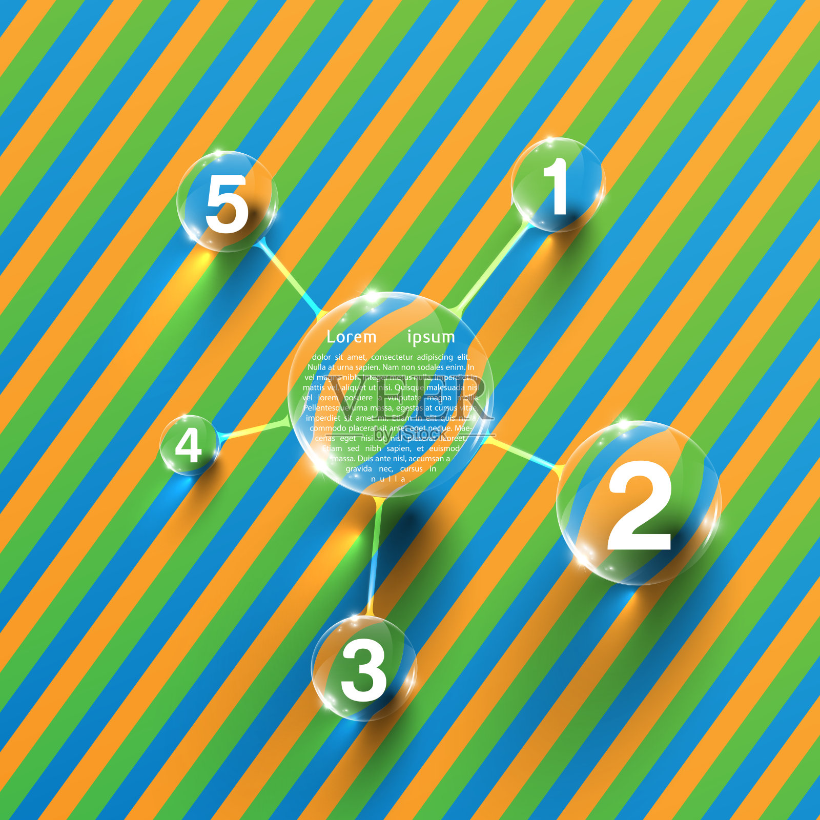 逼真的红色玻璃分子插画图片素材