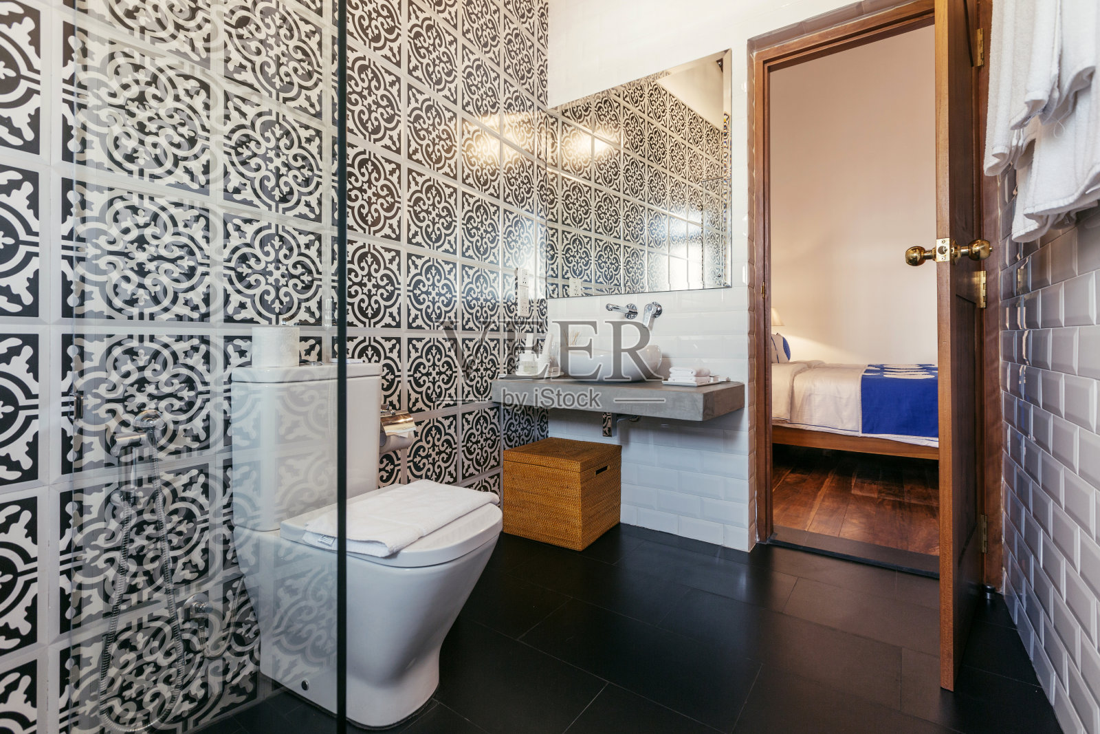 浴室与卫生间现代化的酒店内部照片摄影图片