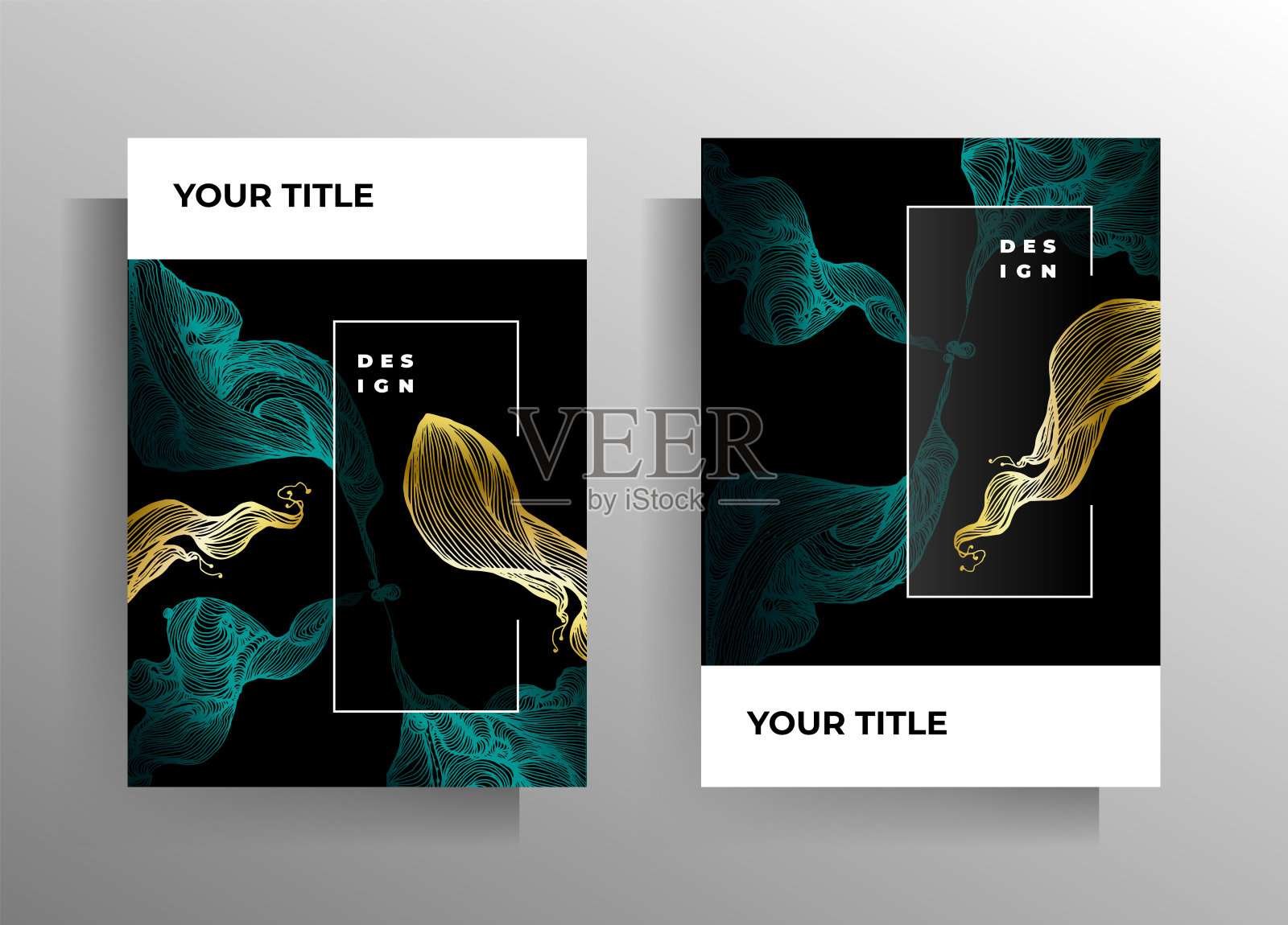 封面模板设计，海报设置。设计模板素材