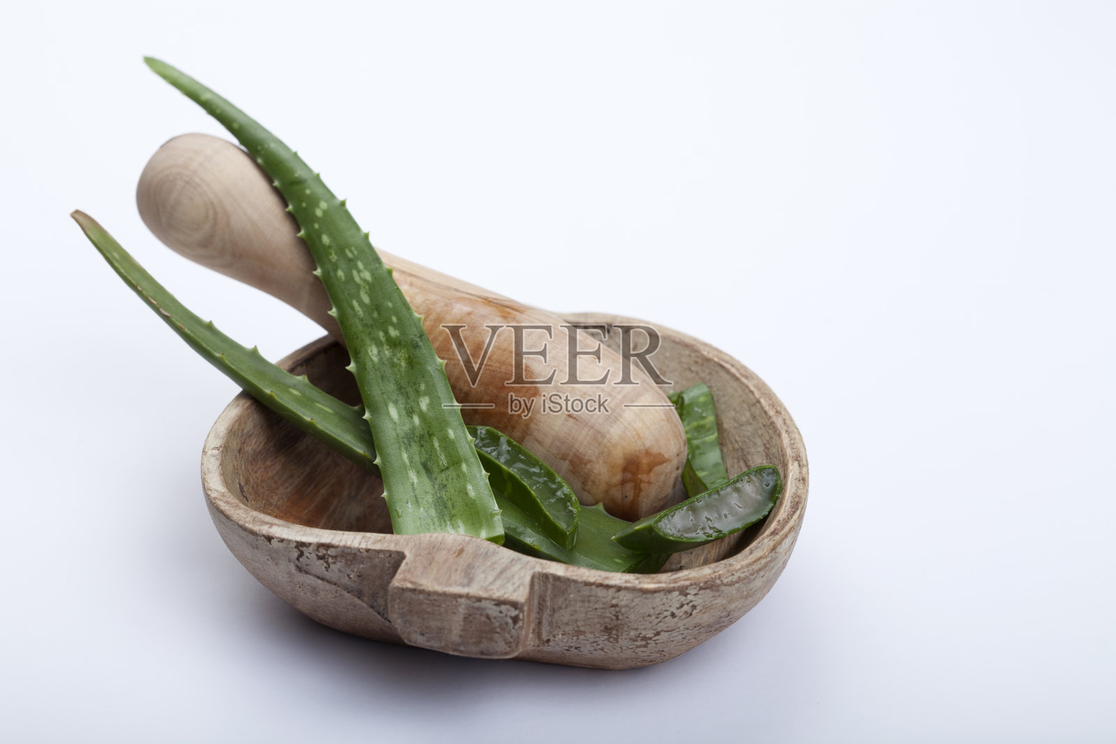 用于皮肤护理的芦荟照片摄影图片