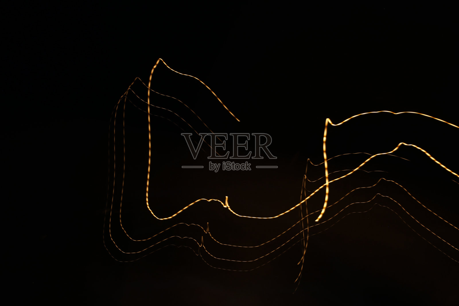 彩色抽象长曝光黑色背景光艺术照片摄影图片