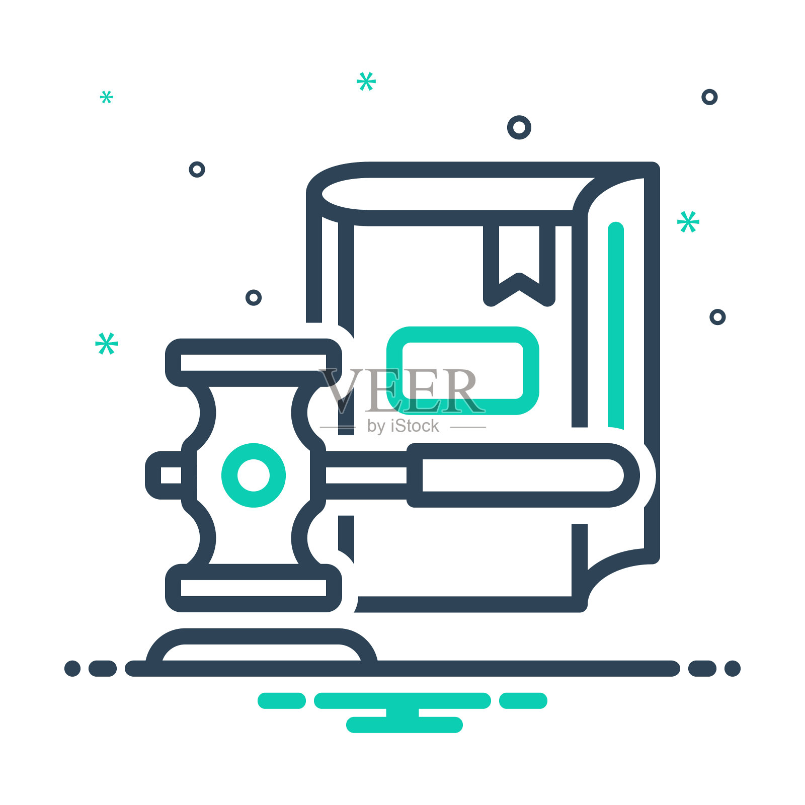 法律锤插画图片素材