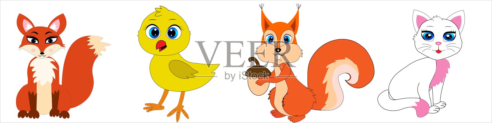 动物插图一套插画图片素材