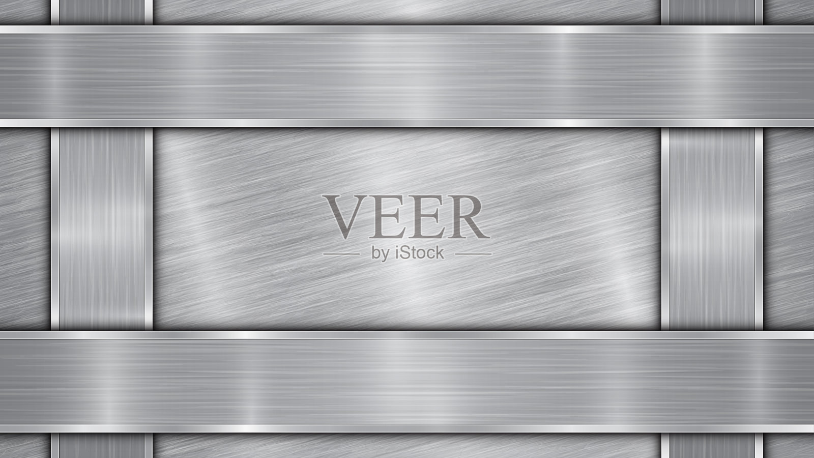 金属背景与四个抛光板插画图片素材