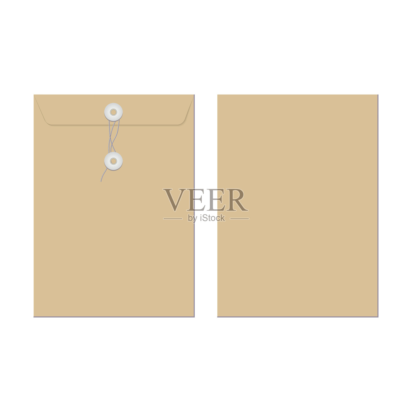 逼真的密封信封模拟。向量。插画图片素材