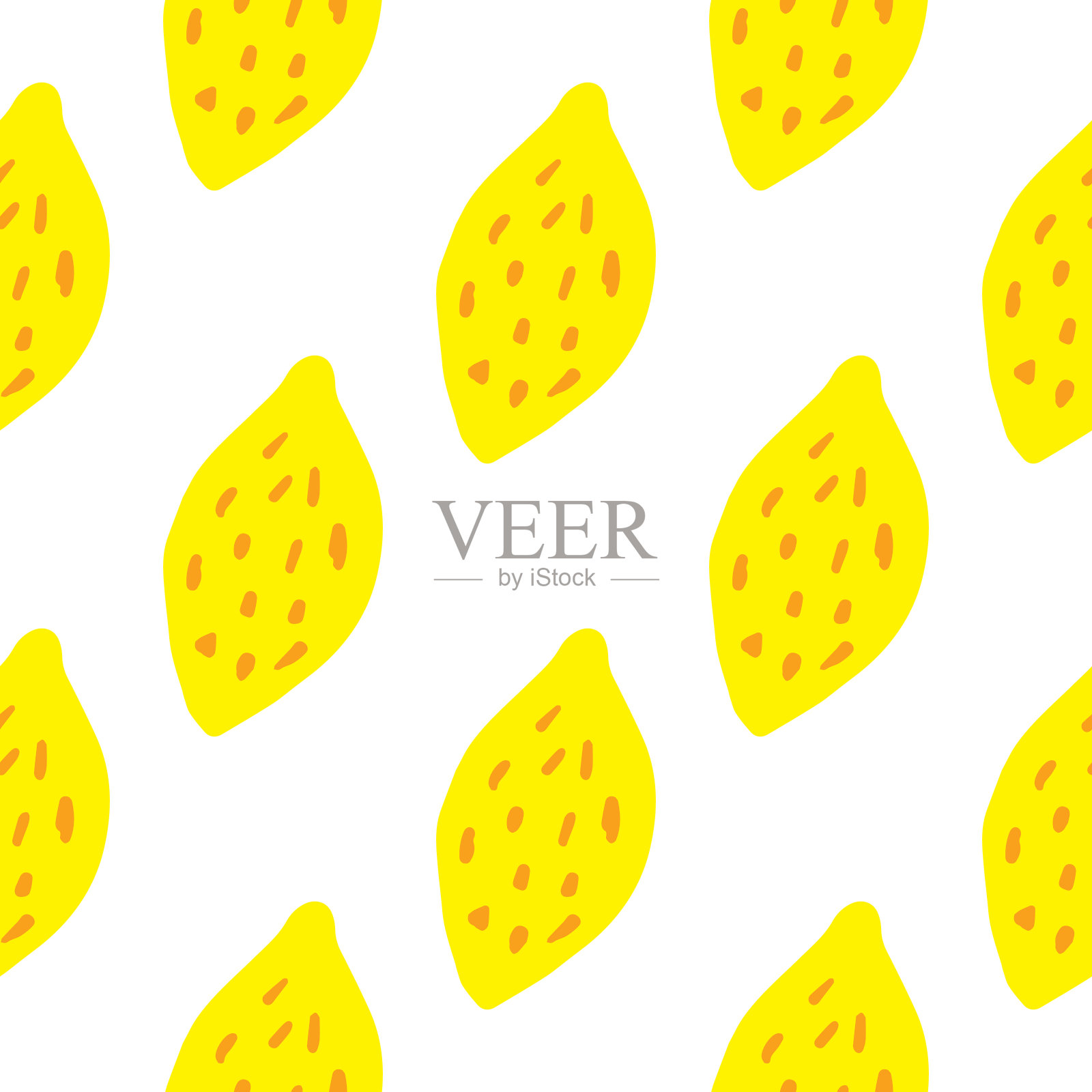 几何柑橘类水果墙纸。绿色柠檬无缝图案在涂鸦风格。插画图片素材