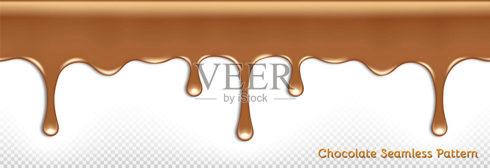 无缝流动的巧克力插画图片素材
