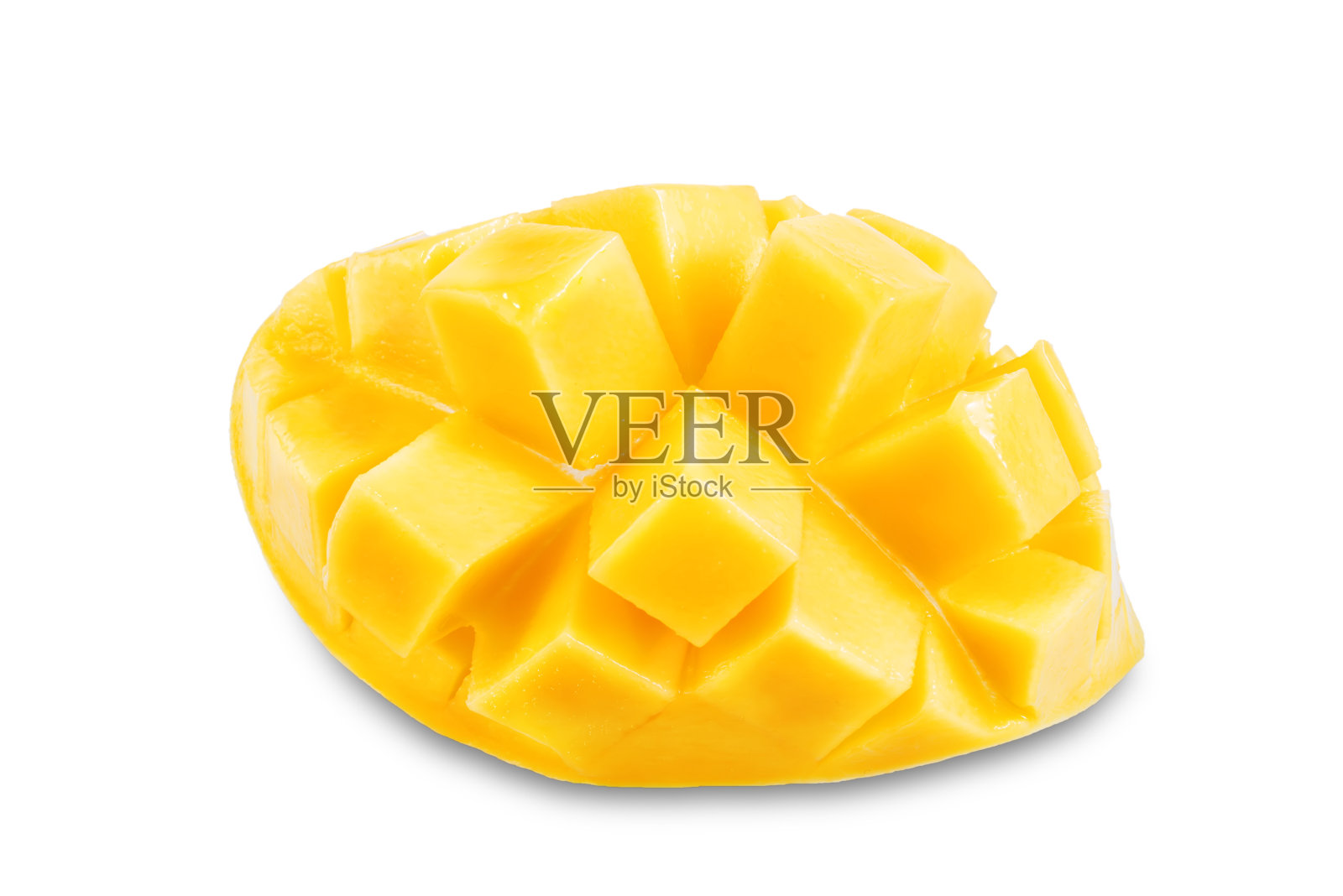 白色背景上的成熟泰国芒果照片摄影图片