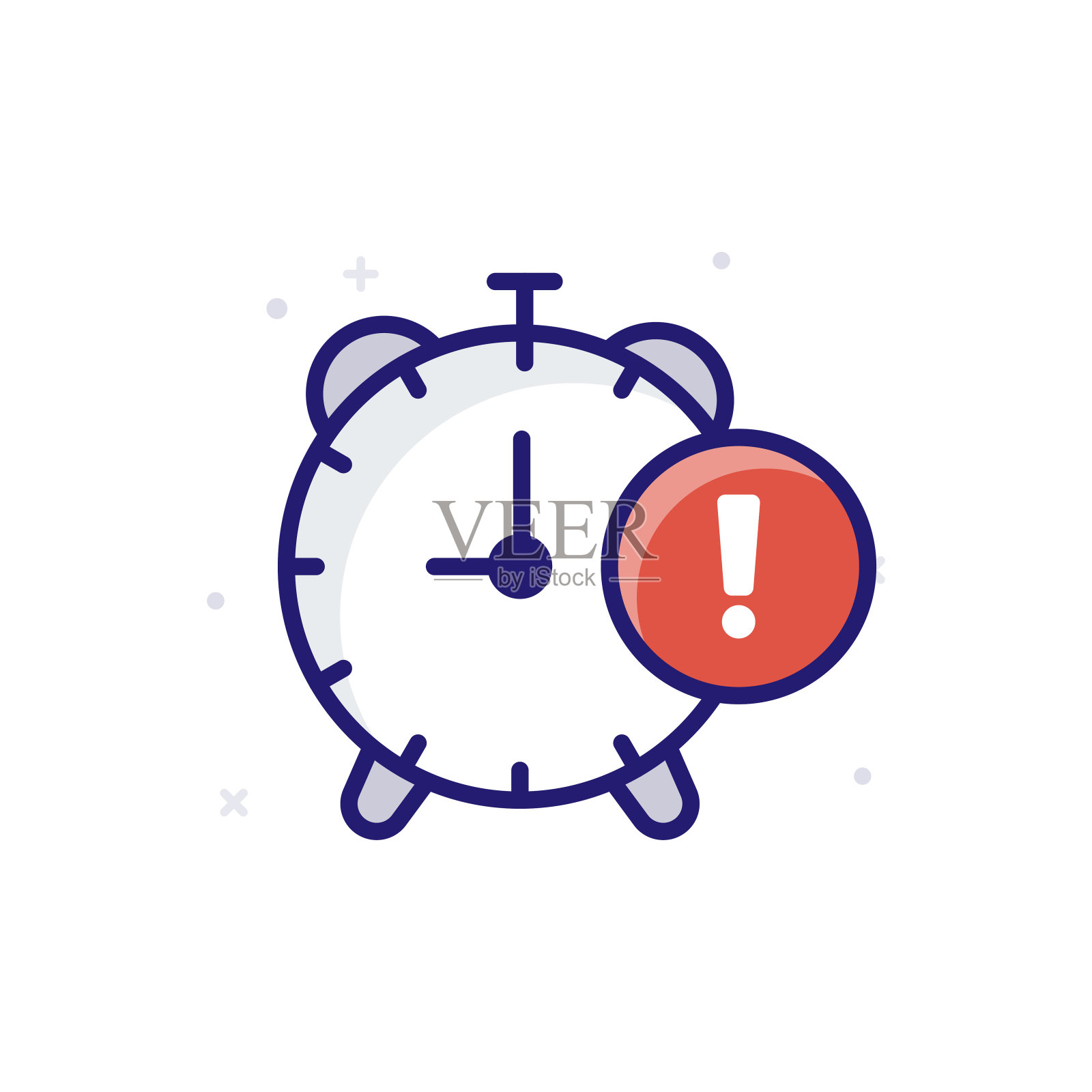 预测矢量插图。轮廓填充增长和投资图标。插画图片素材