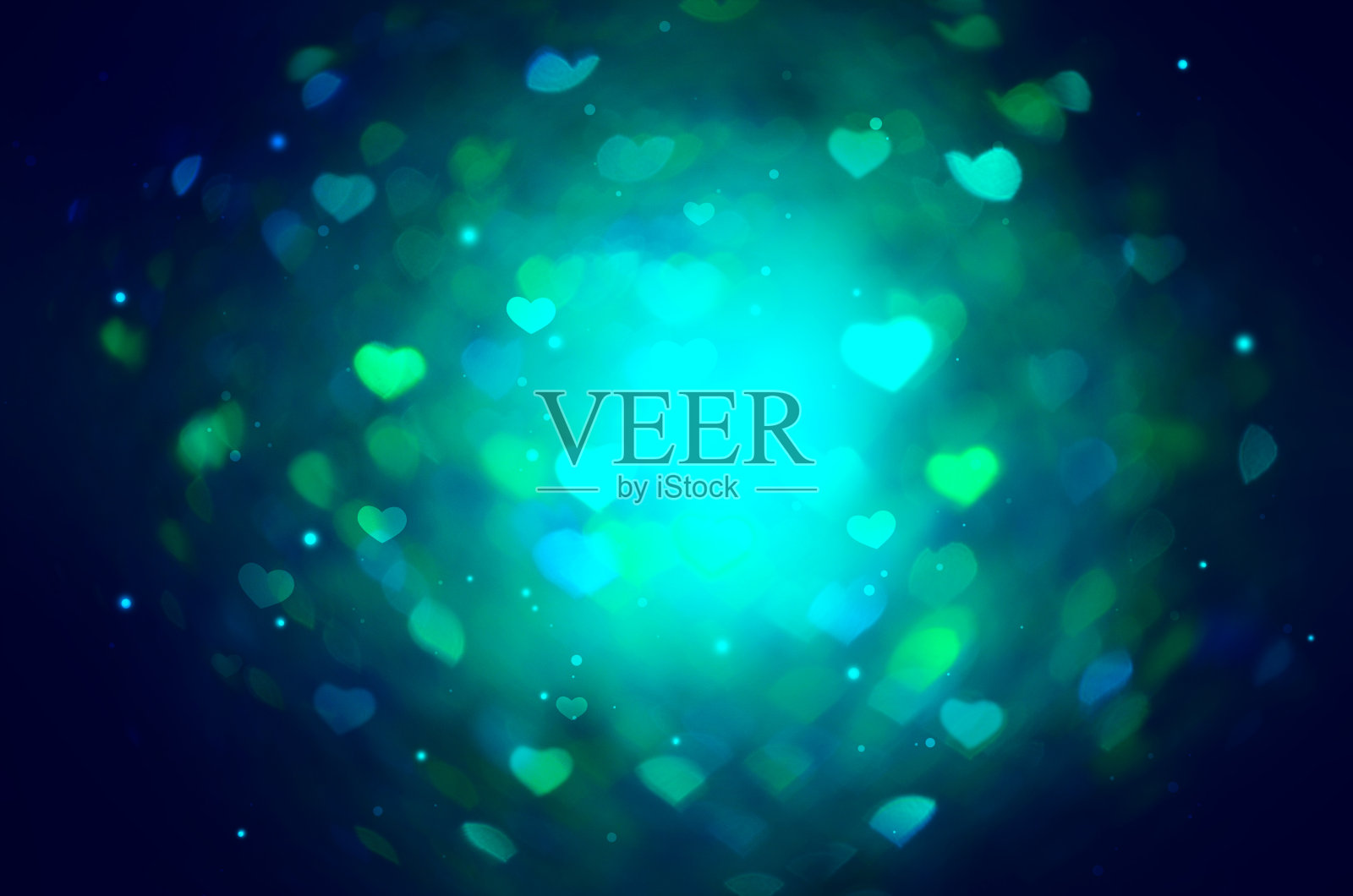 情人节抽象的蓝色背景与心照片摄影图片