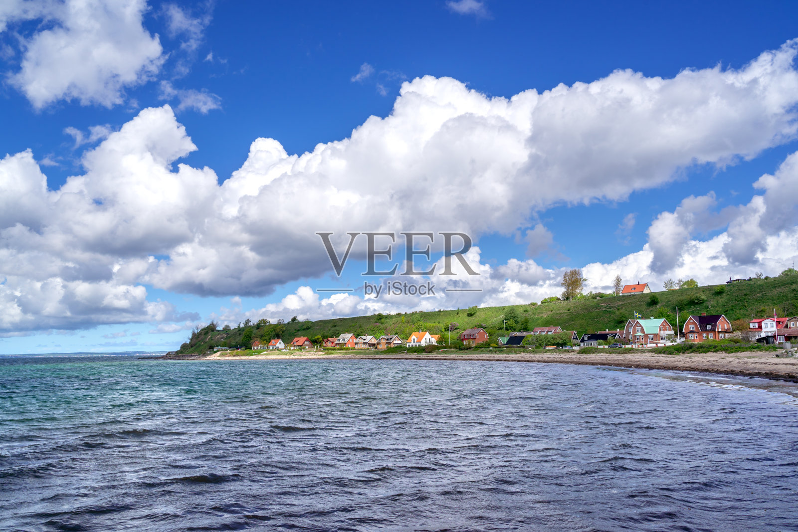 丹麦和瑞典之间的Ven岛港口照片摄影图片