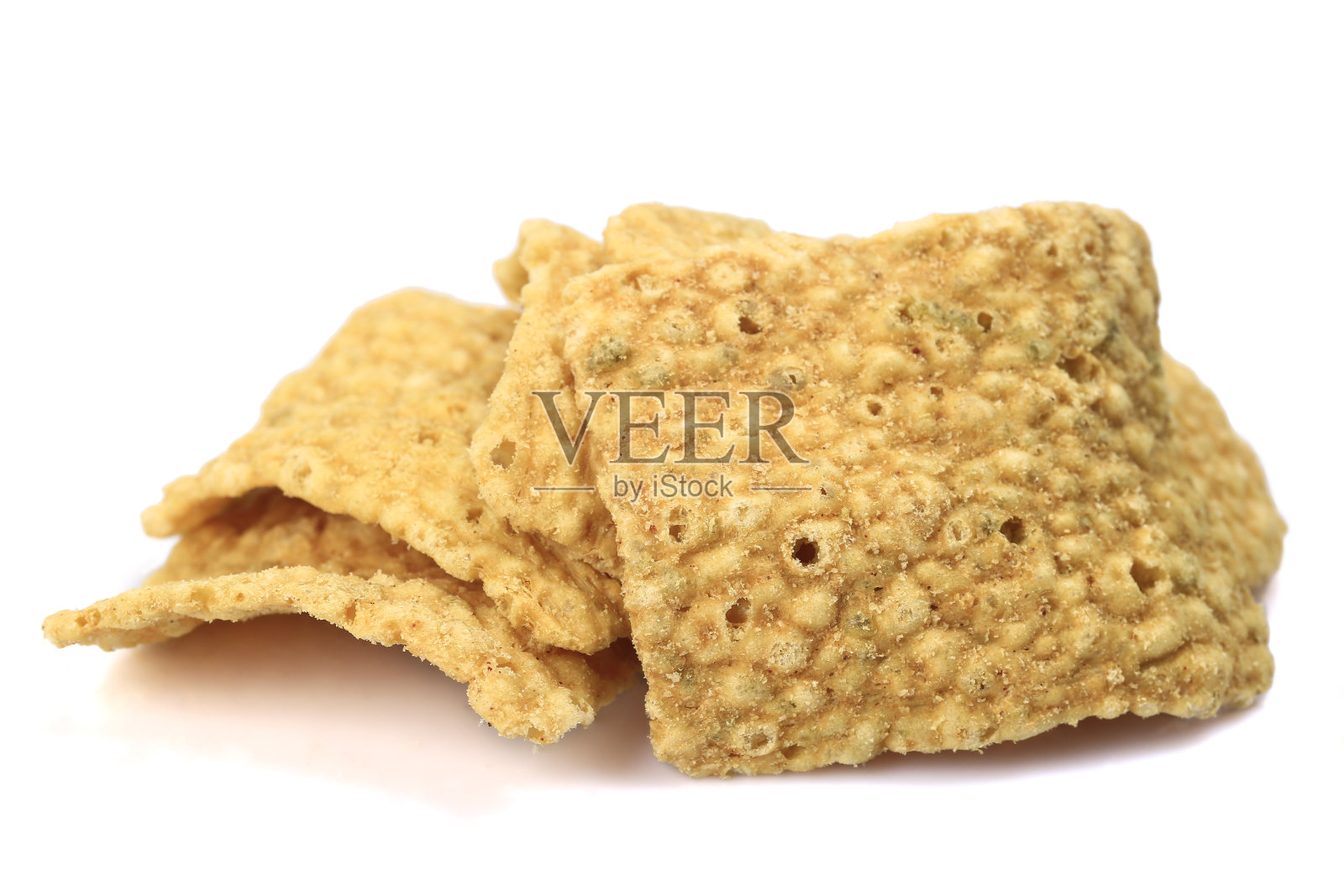 虾米饼食品孤立在白色背景照片摄影图片