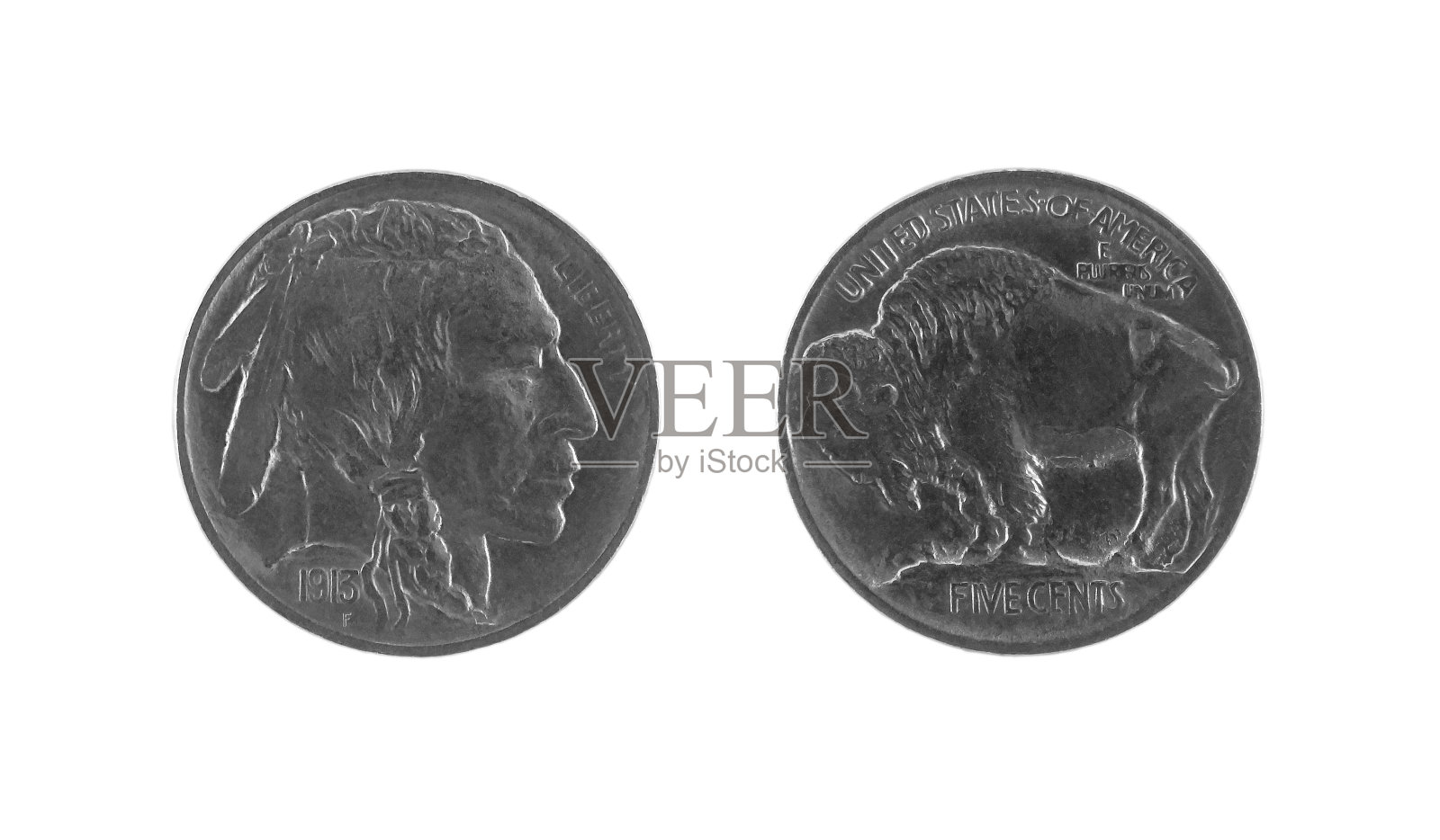 美国1913年5美分照片摄影图片