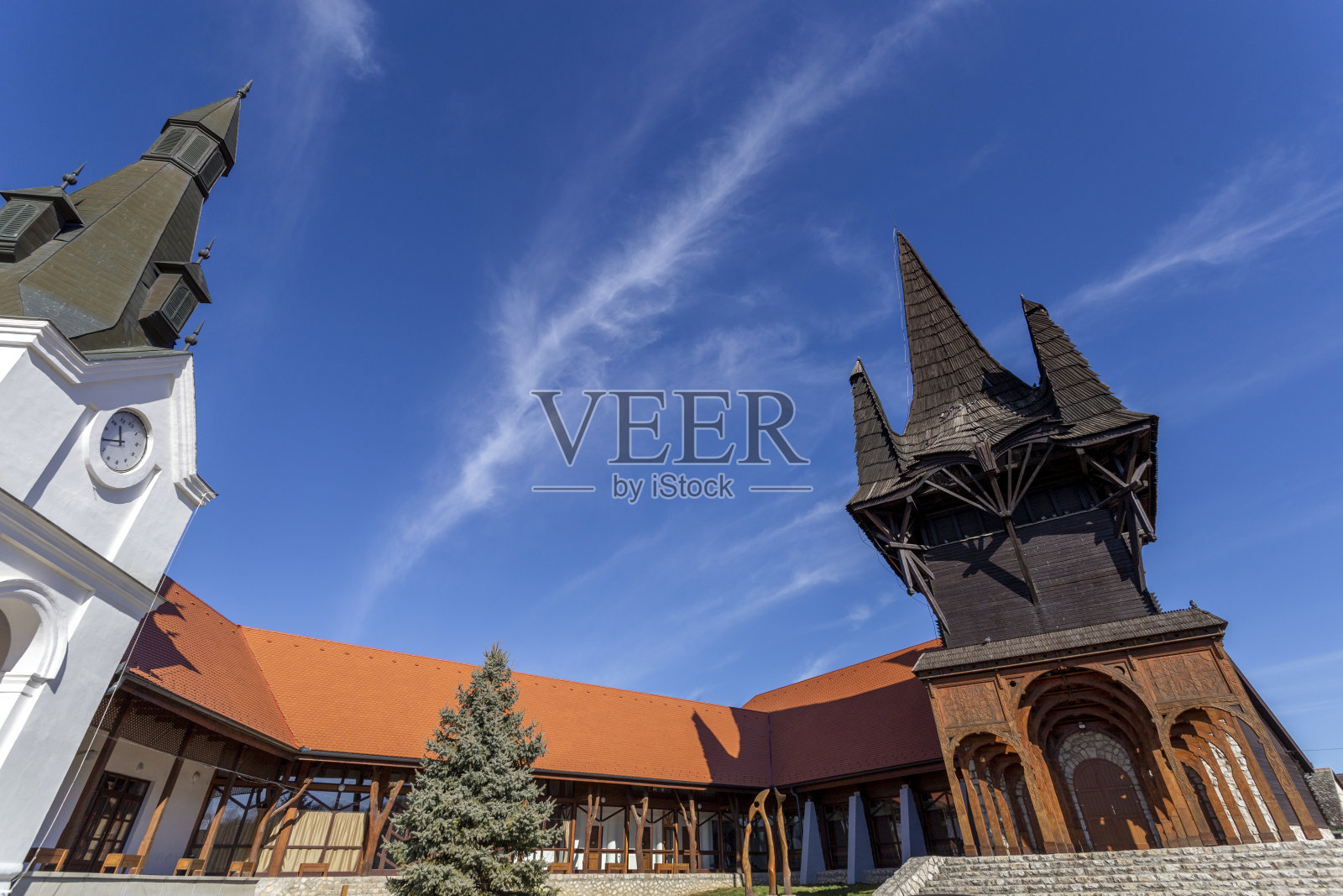 卡卡兹的市政厅或文化馆。照片摄影图片