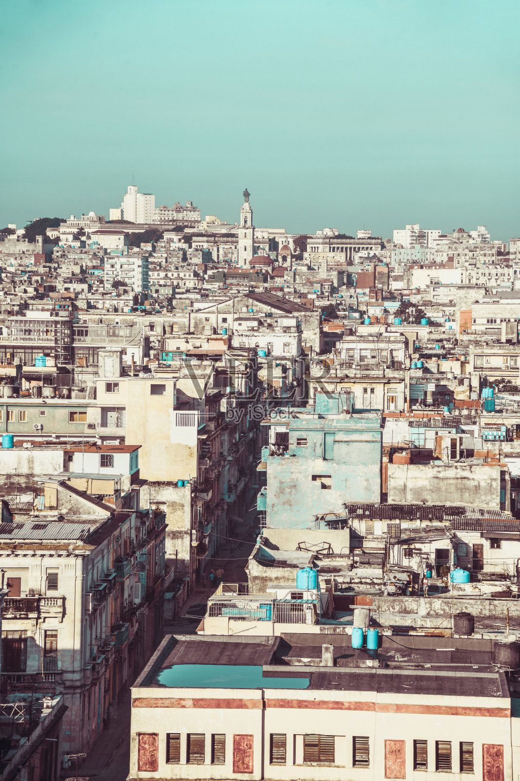 古巴哈瓦那鸟瞰图照片摄影图片