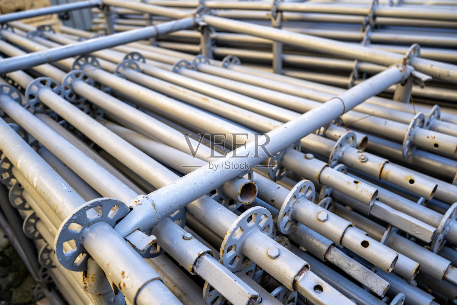 用于建筑的金属杆堆照片摄影图片