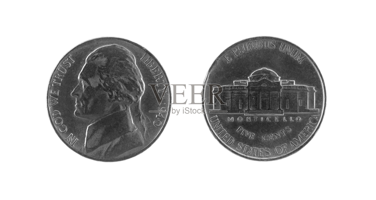 美国1940年5美分照片摄影图片