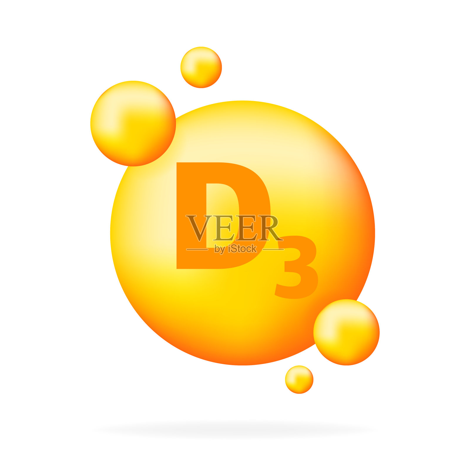 维生素D3。烟酸维生素滴丸胶囊图标。设计元素图片