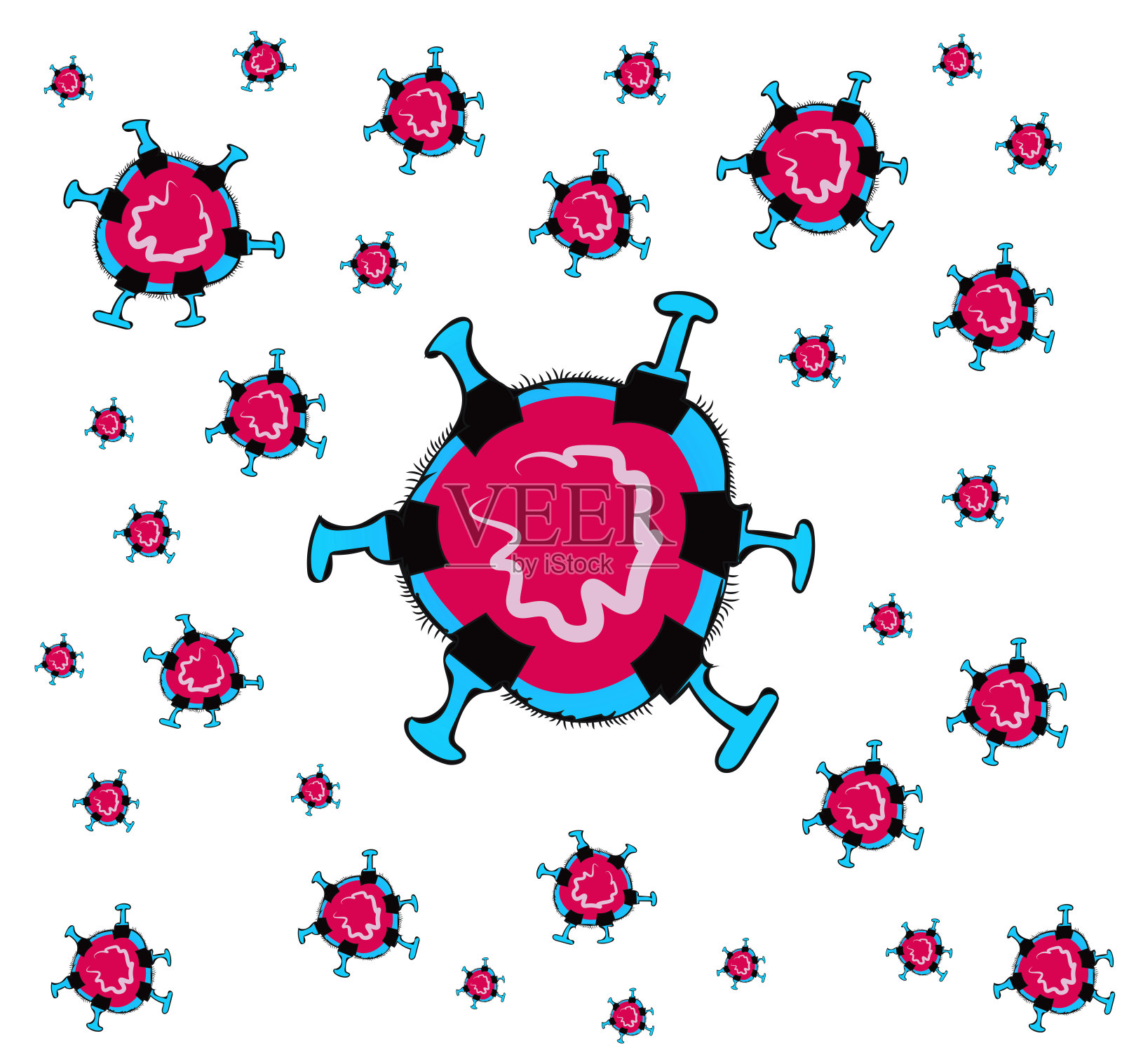 冠状病毒2019-nCoV概念说明背景插画图片素材