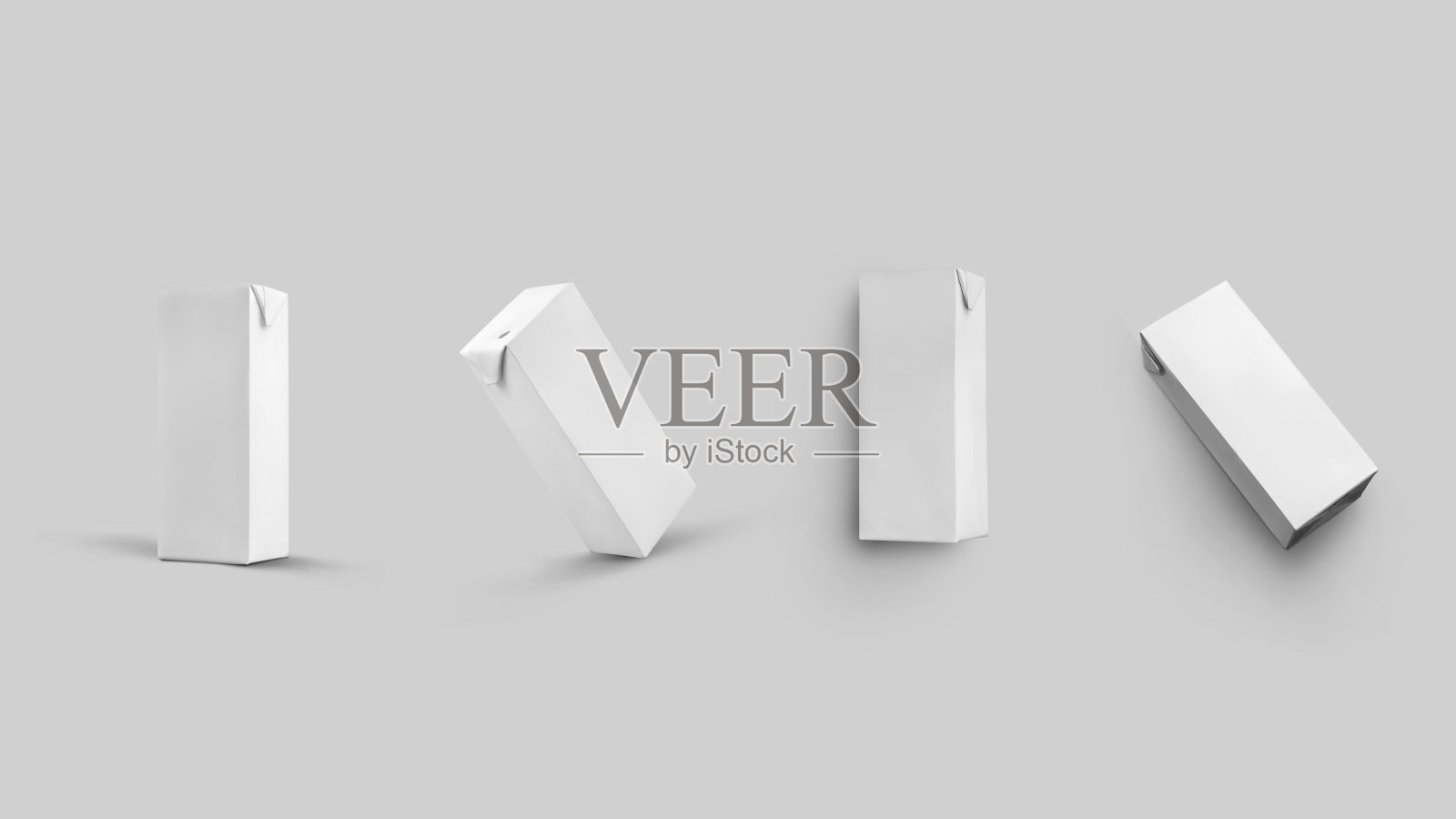 在白色背景上分离果汁的空干净包装模板。照片摄影图片