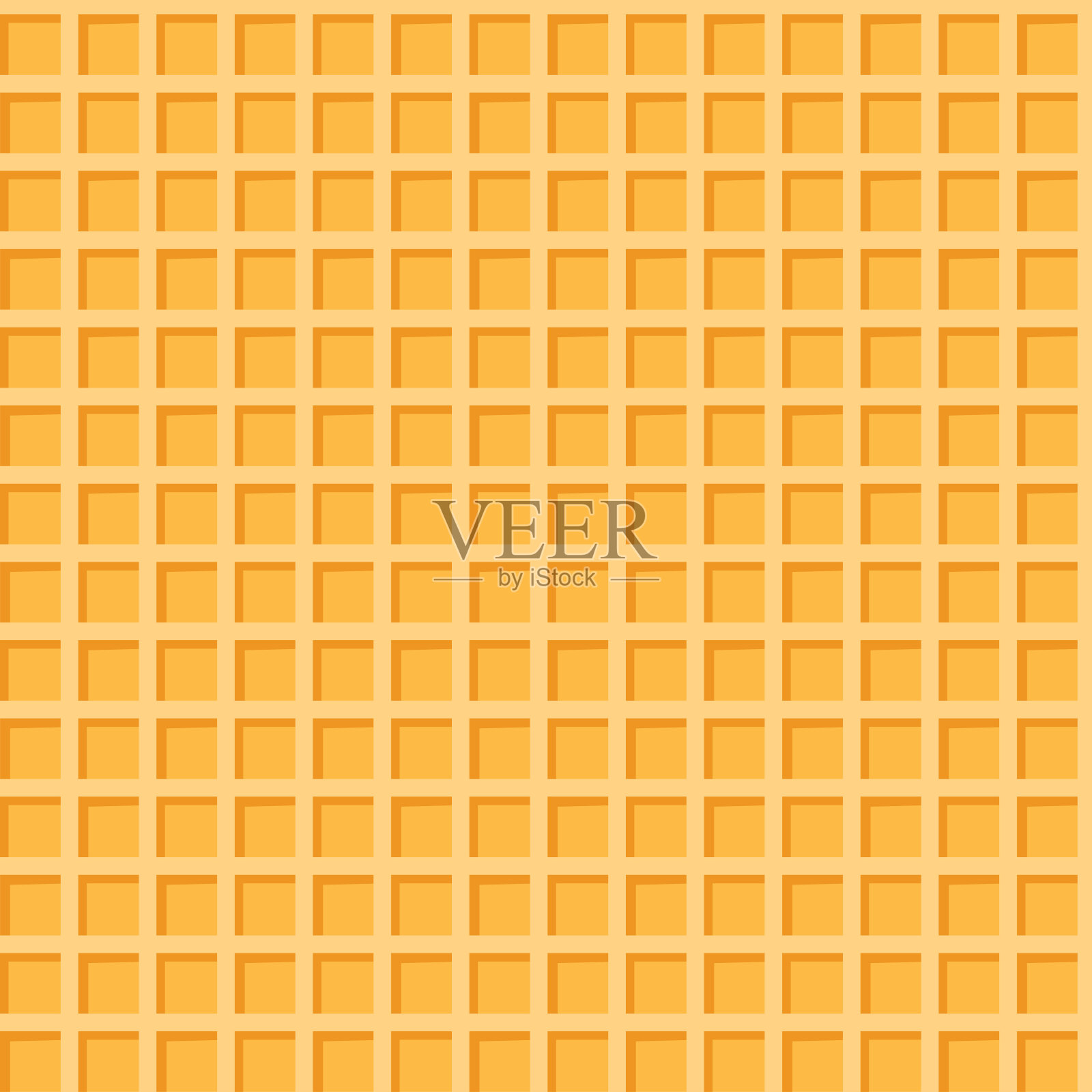 黄色华夫无缝矢量图案插画图片素材