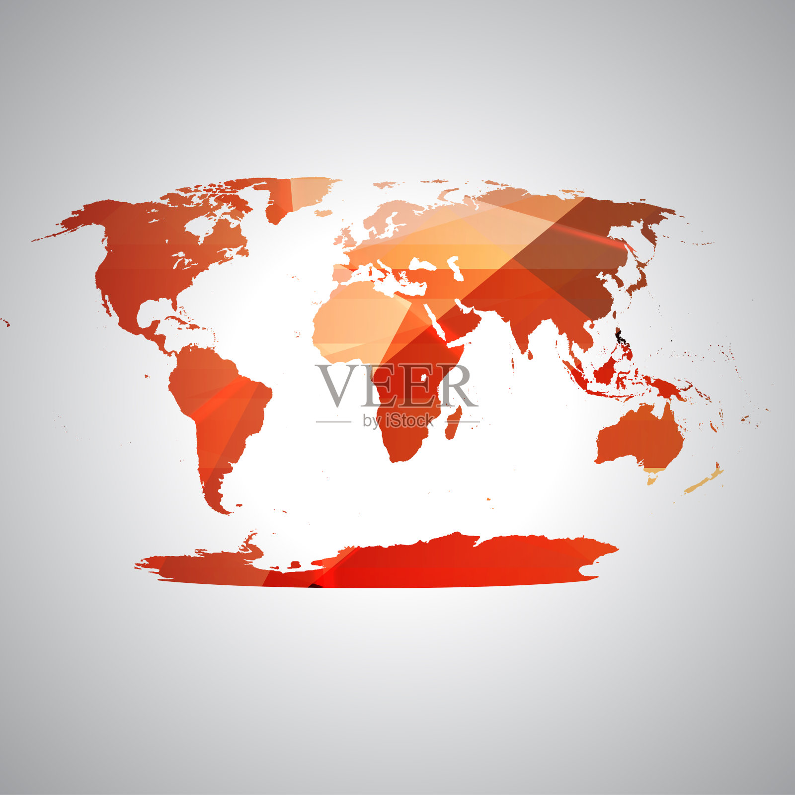 彩色世界地图，矢量插画图片素材