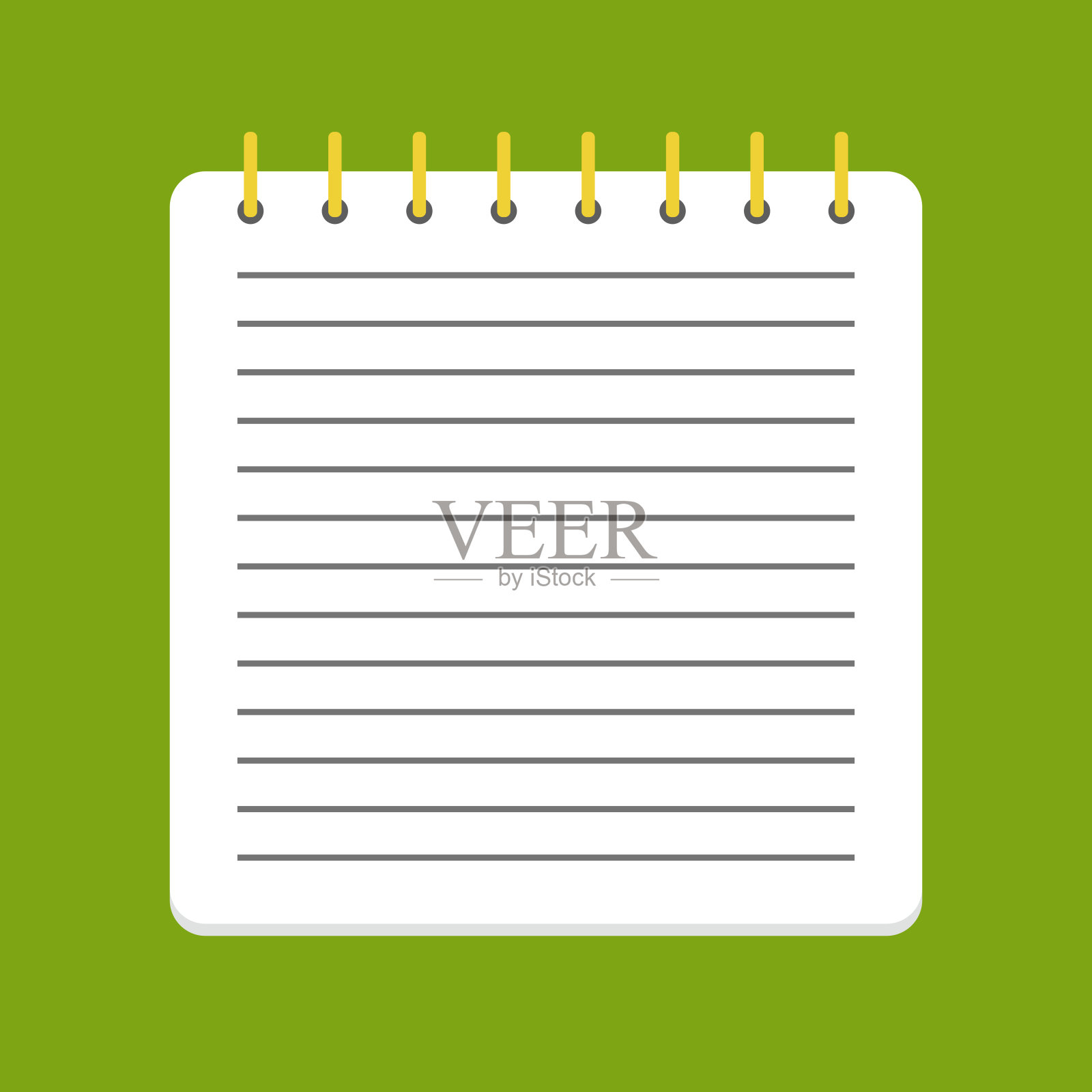 模板与螺旋笔记本。学校的笔记本。对商业的日记。矢量插图。插画图片素材