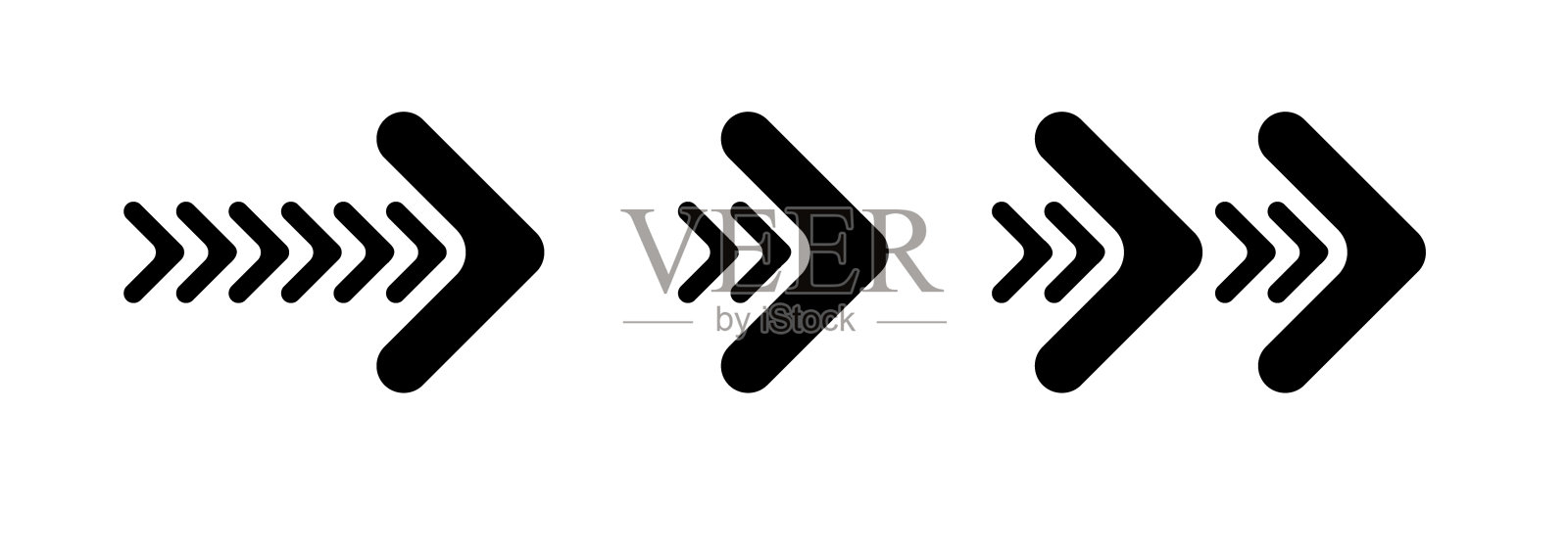 设置黑色矢量箭头隔离在白色上。箭头图标集。矢量箭头图标。箭头矢量插图收集。设计元素图片