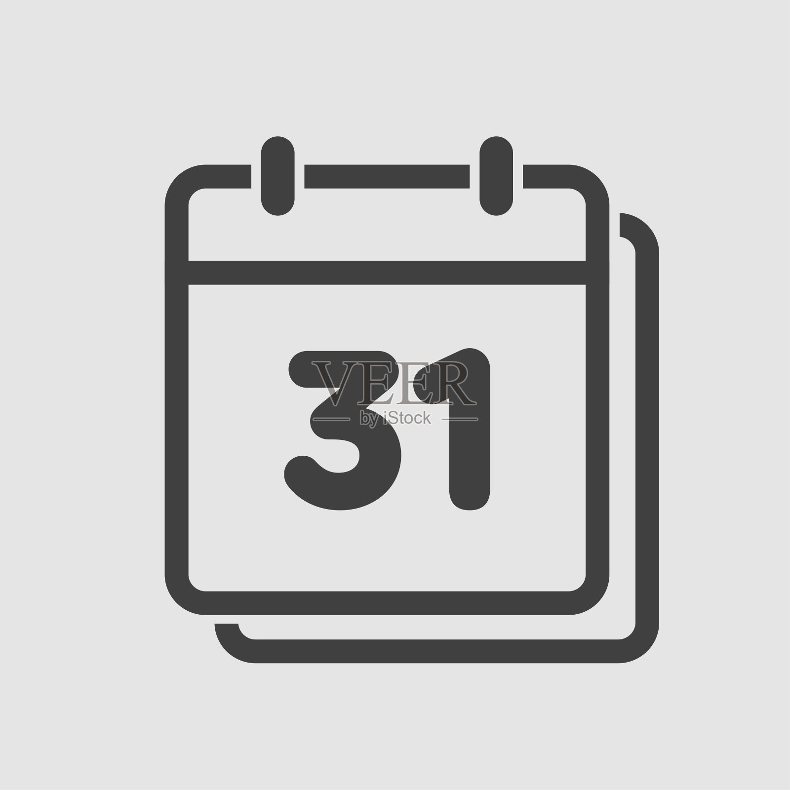 矢量图标日历日，31号，线平插画图片素材