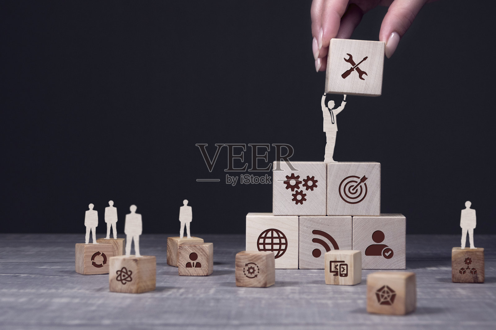 商业、技术、互联网和网络概念：技术支持客户服务照片摄影图片