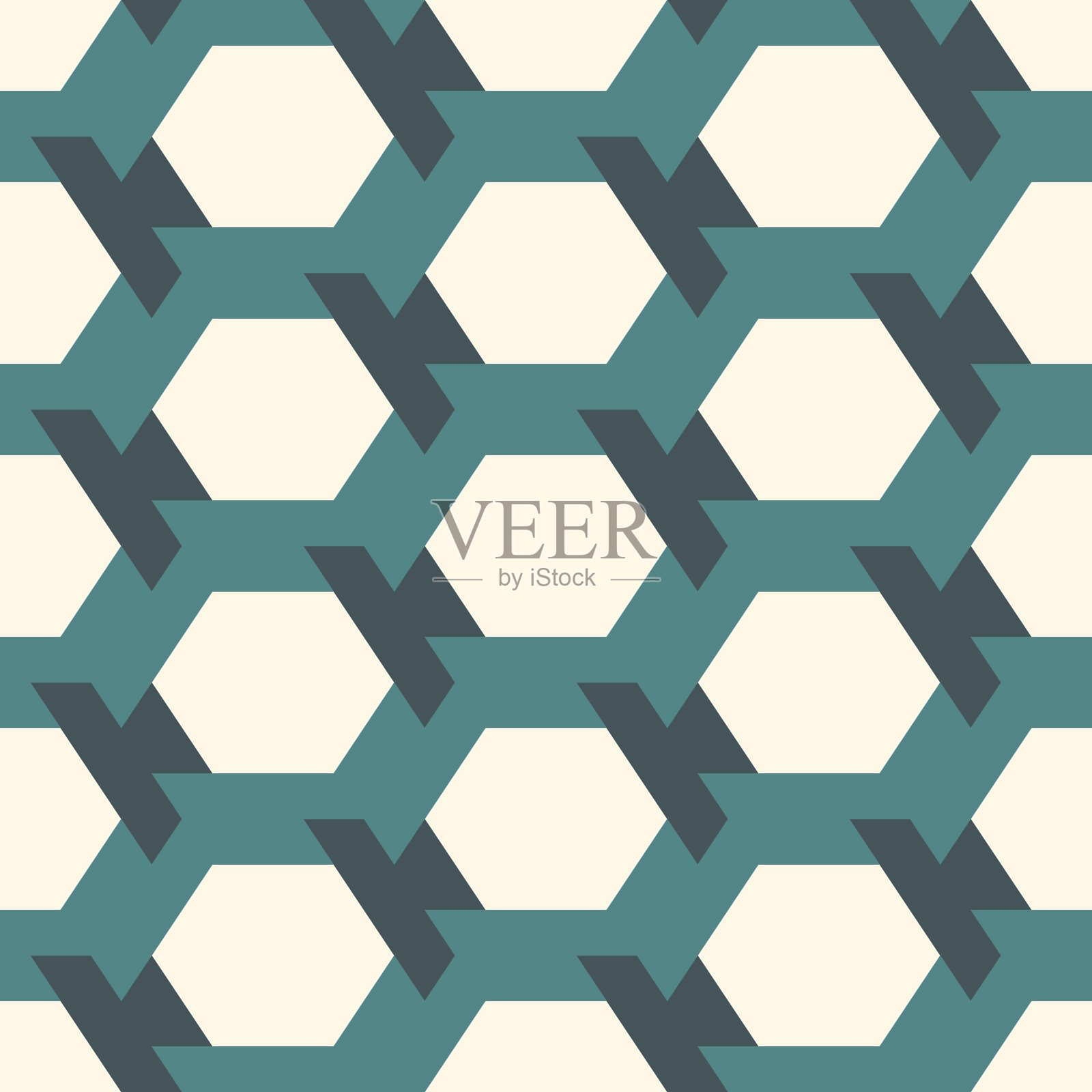 当代蜂窝几何图案。重复六角点缀。现代马赛克瓷砖。无缝的表面印刷插画图片素材