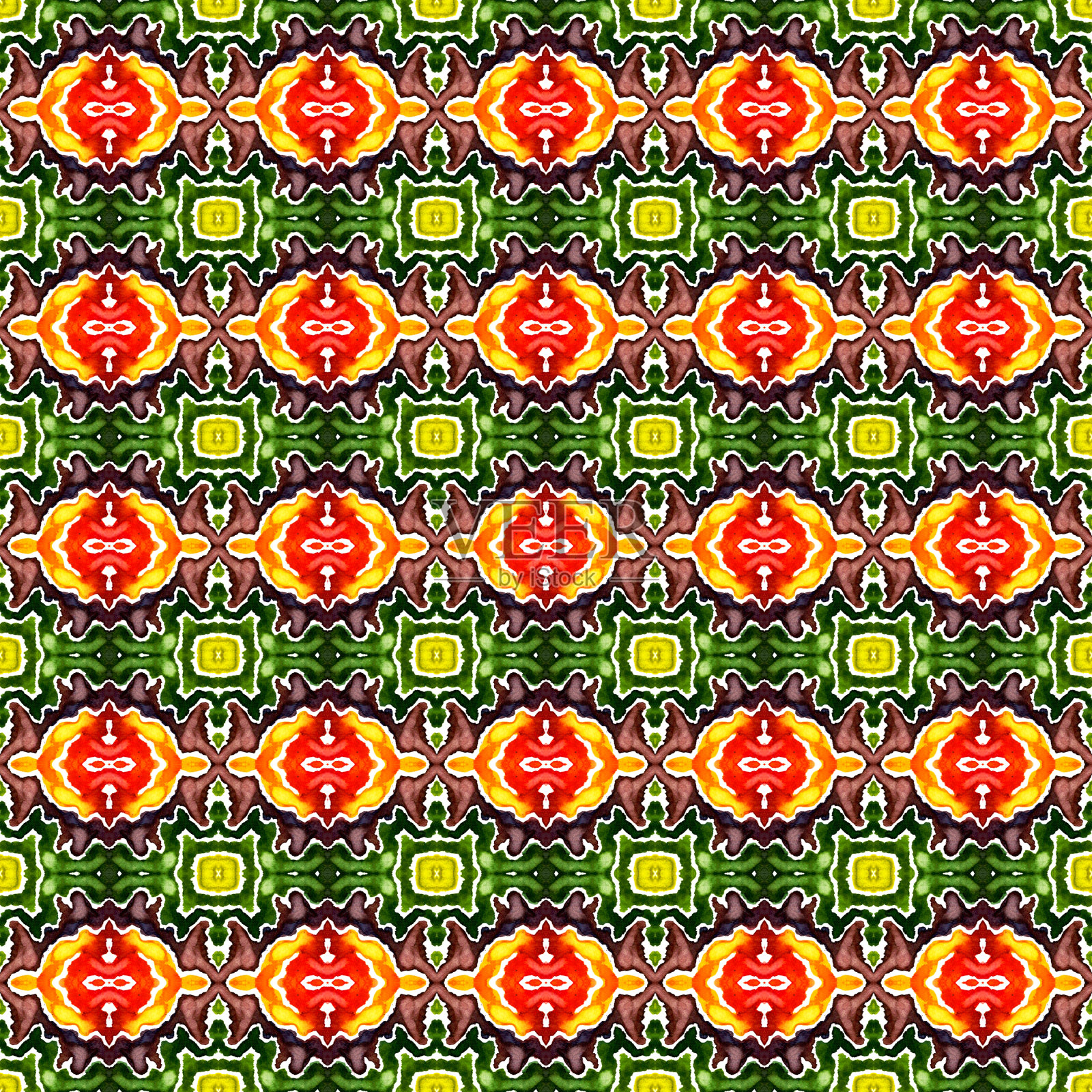 民族艺术。手画的画。插画图片素材