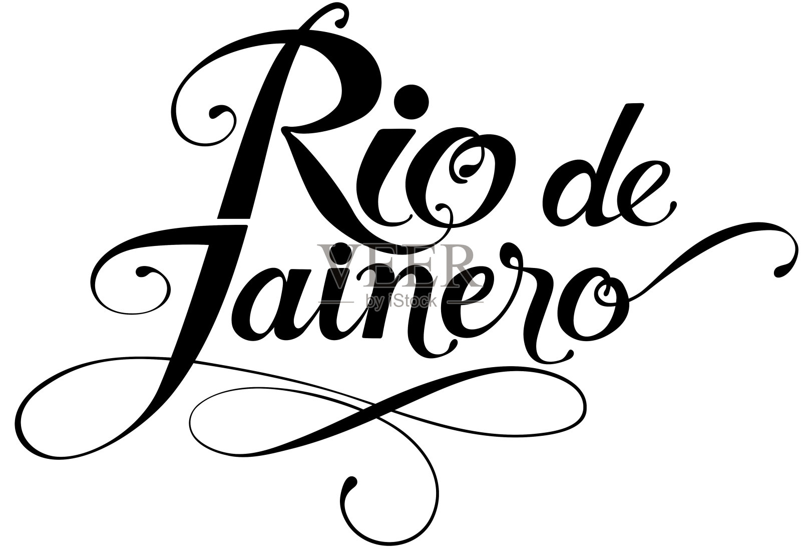 里约热内卢de Jainero -定制字幕设计元素图片