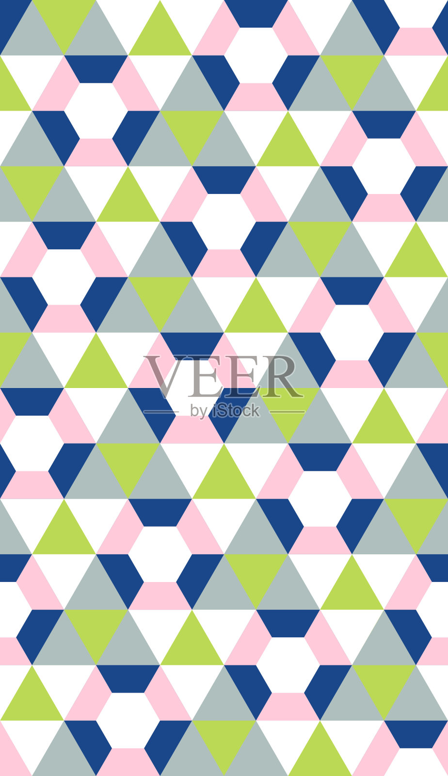 复古几何无缝图案，面，水晶，花插画图片素材