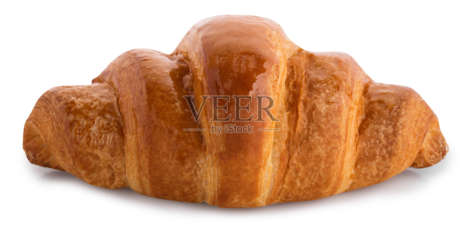 牛角面包烘烤孤立上白照片摄影图片