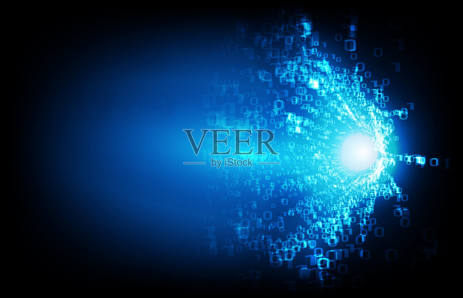 摘要蓝二进制数据的背景Internet流插画图片素材