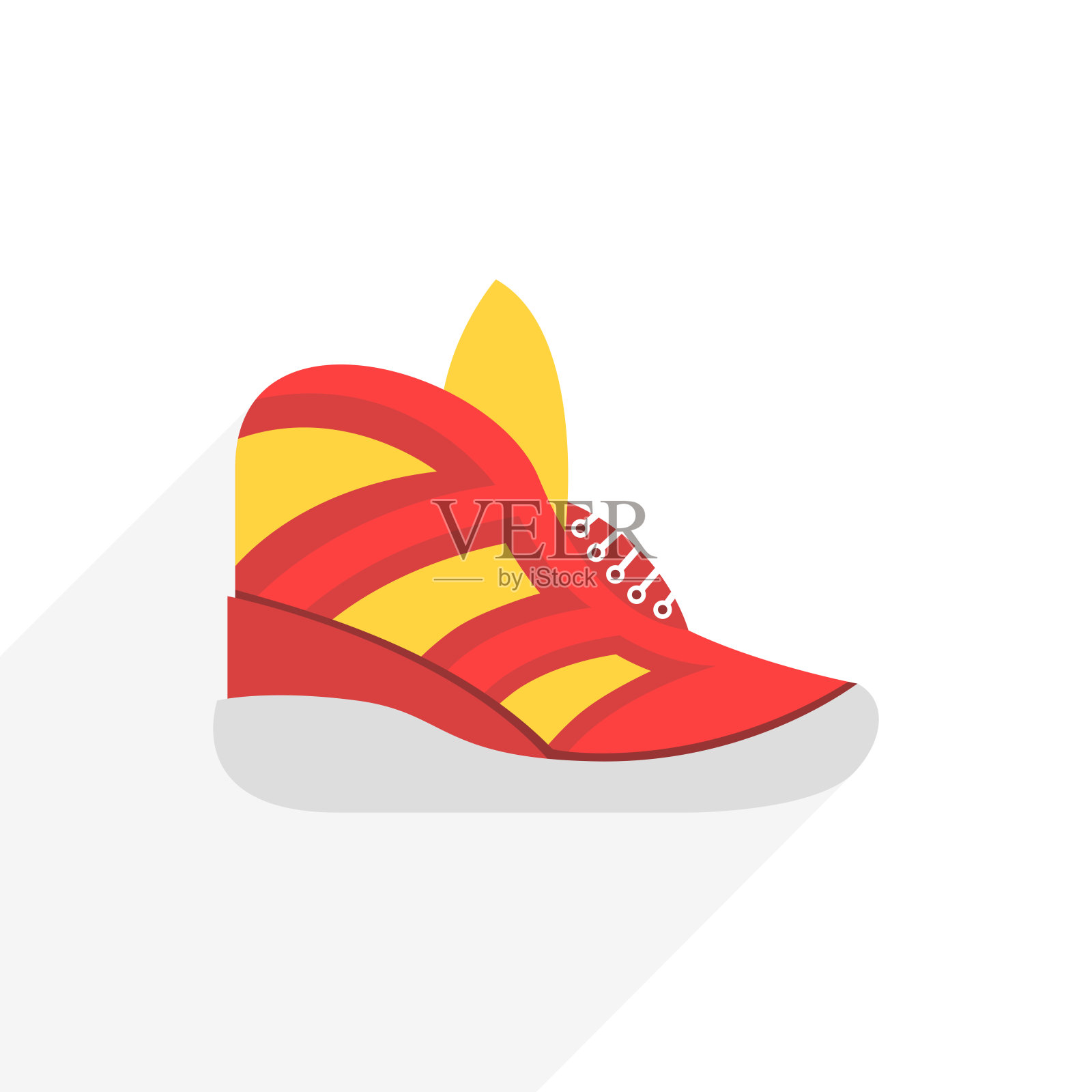 运动鞋图标。矢量插图。插画图片素材