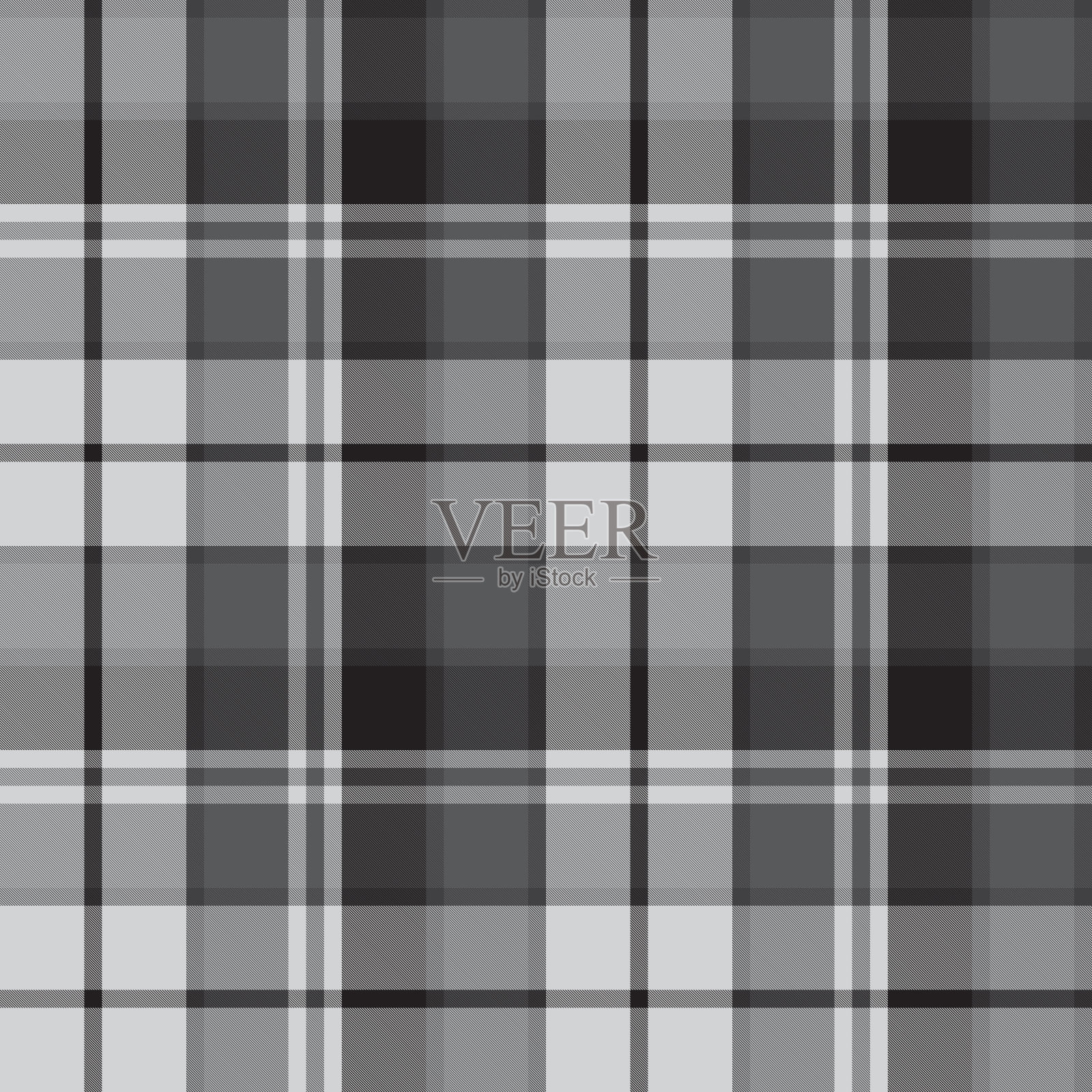 彩色经典现代格子呢无缝印花/图案向量插画图片素材