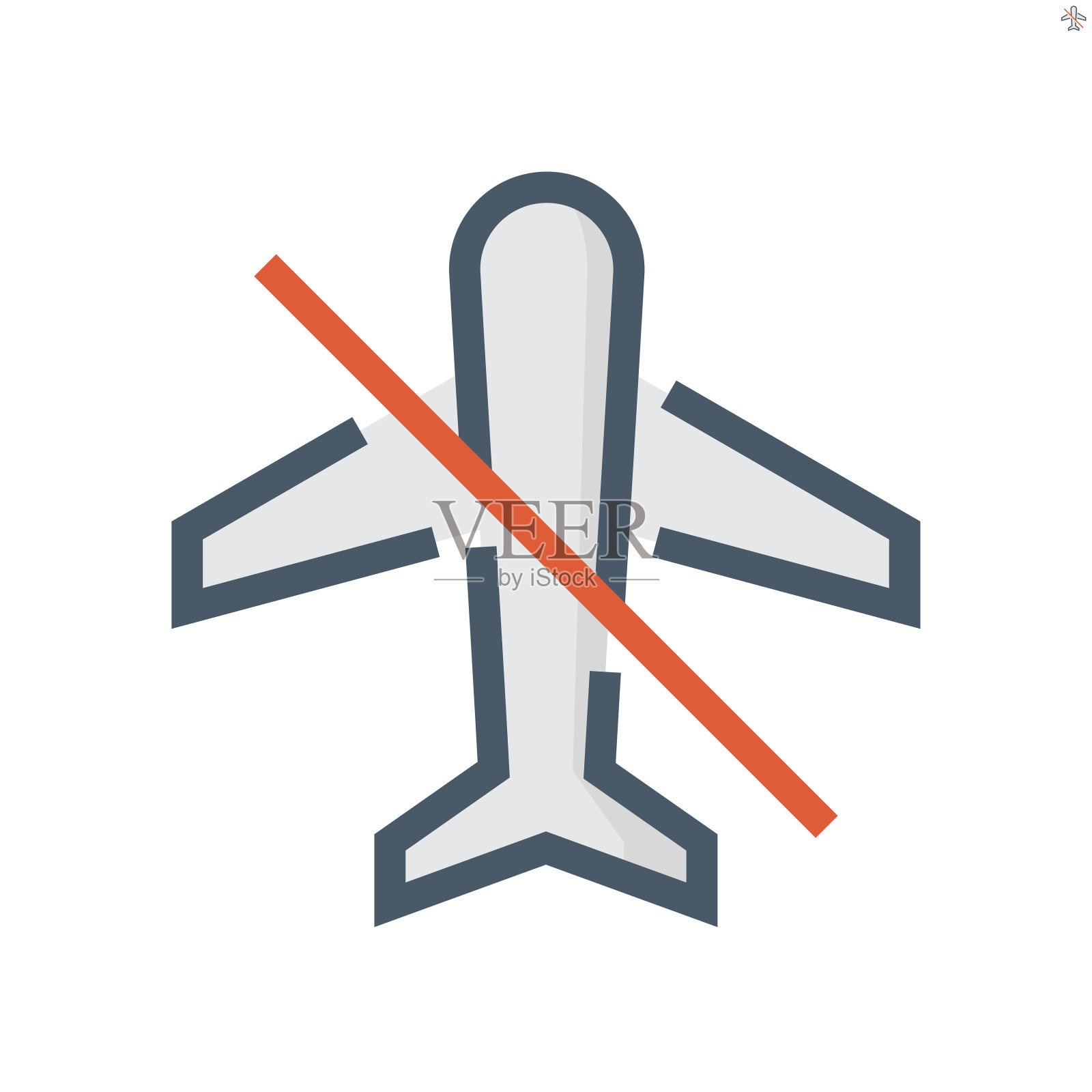 无飞防病毒概念矢量图标，48x48像素完美和可编辑的笔触。图标素材