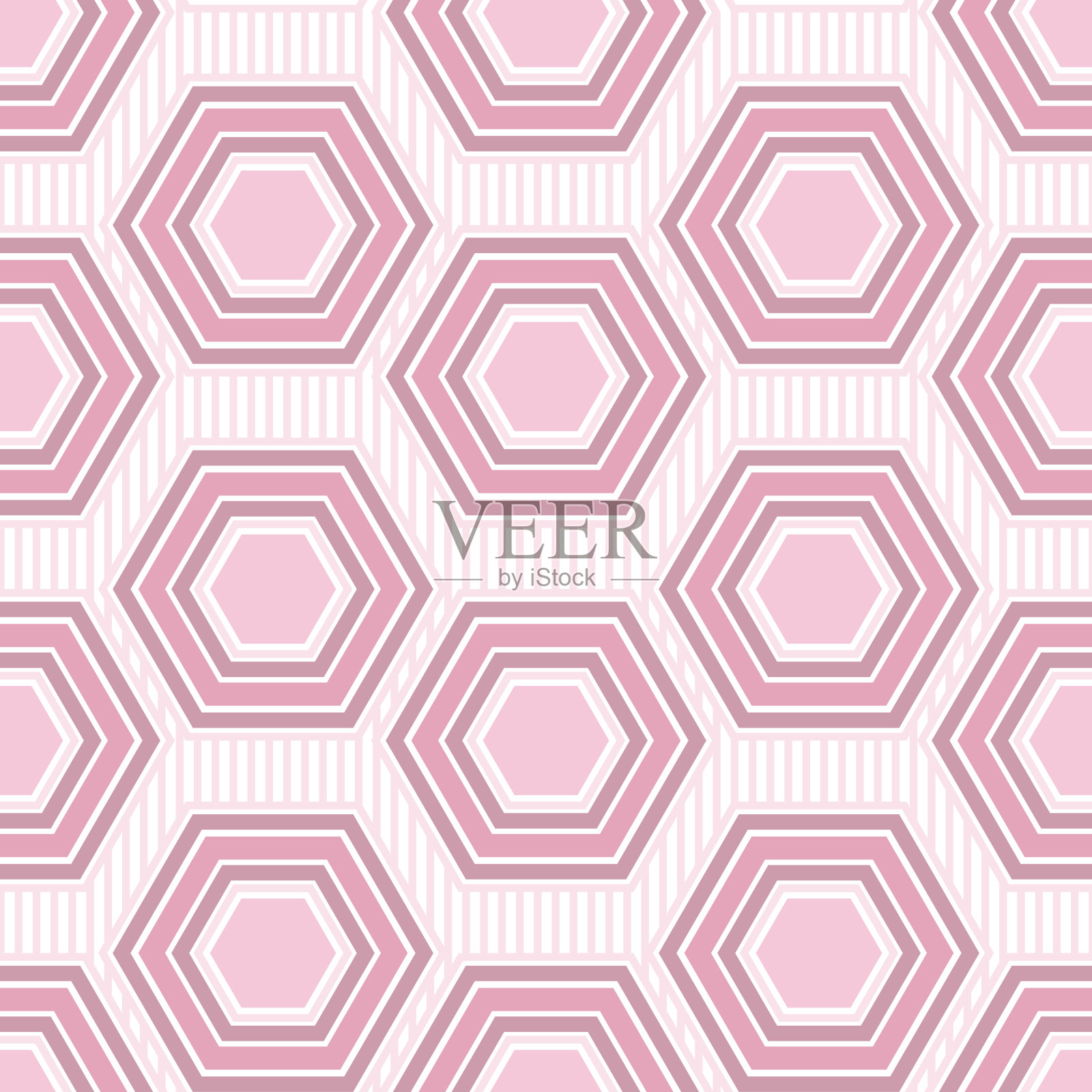 简单的蜂巢启发模式插画图片素材