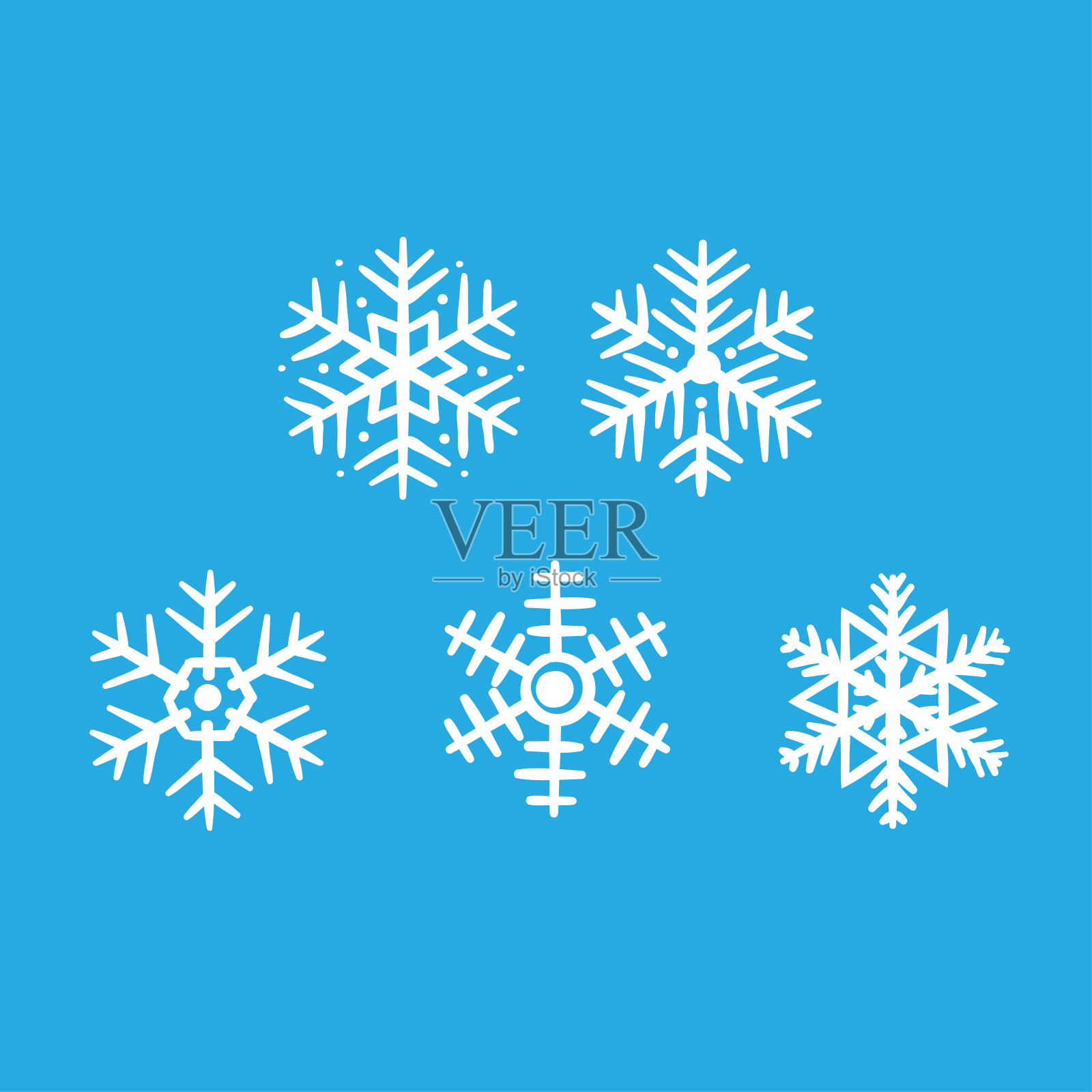 雪花矢量插图绘制插画图片素材