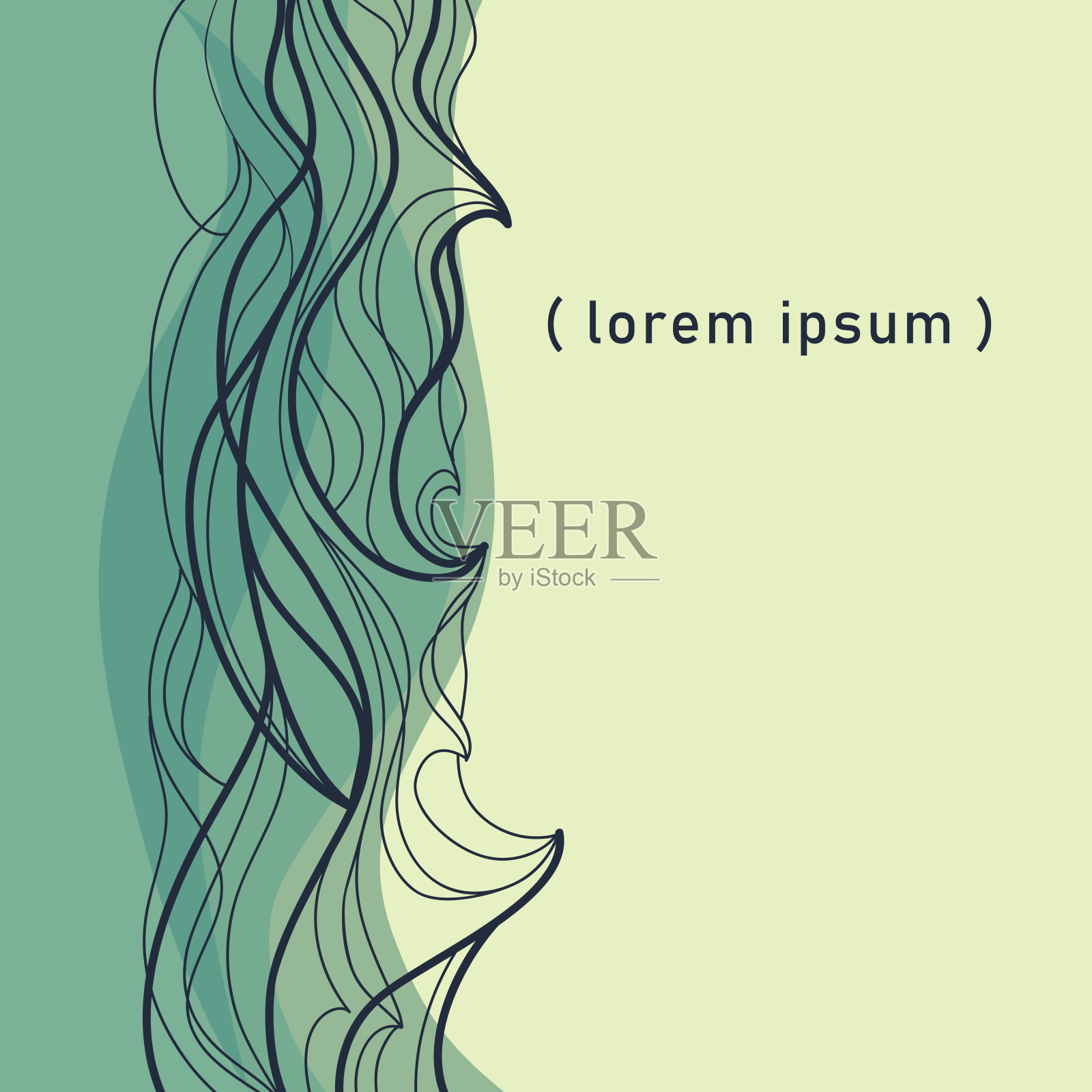 书籍封面，横幅，传单，海报用波浪图案的一组向量。设计模板素材