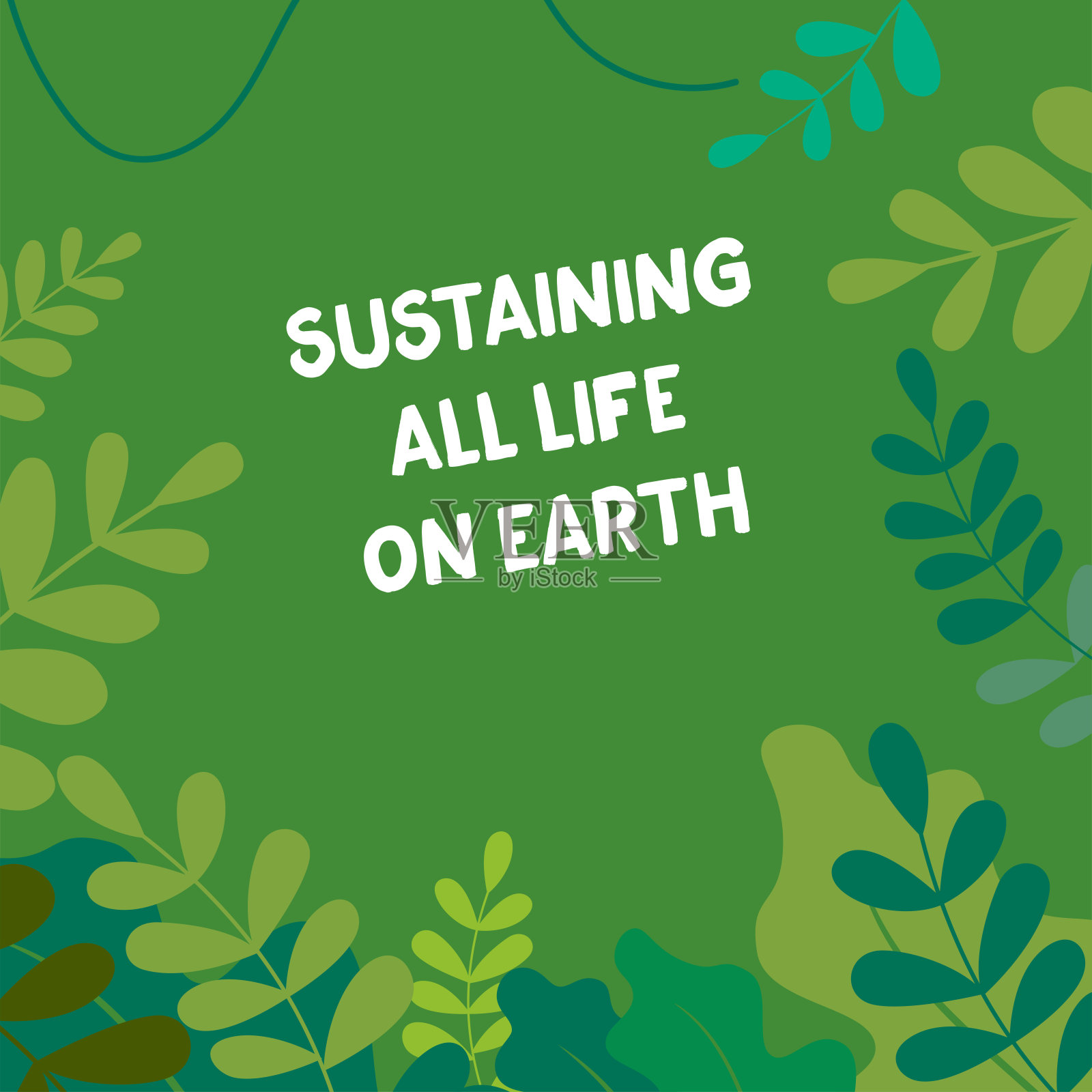 世界野生动物日庆祝插图设计，3月8日。维持地球上所有生命的主题插画图片素材